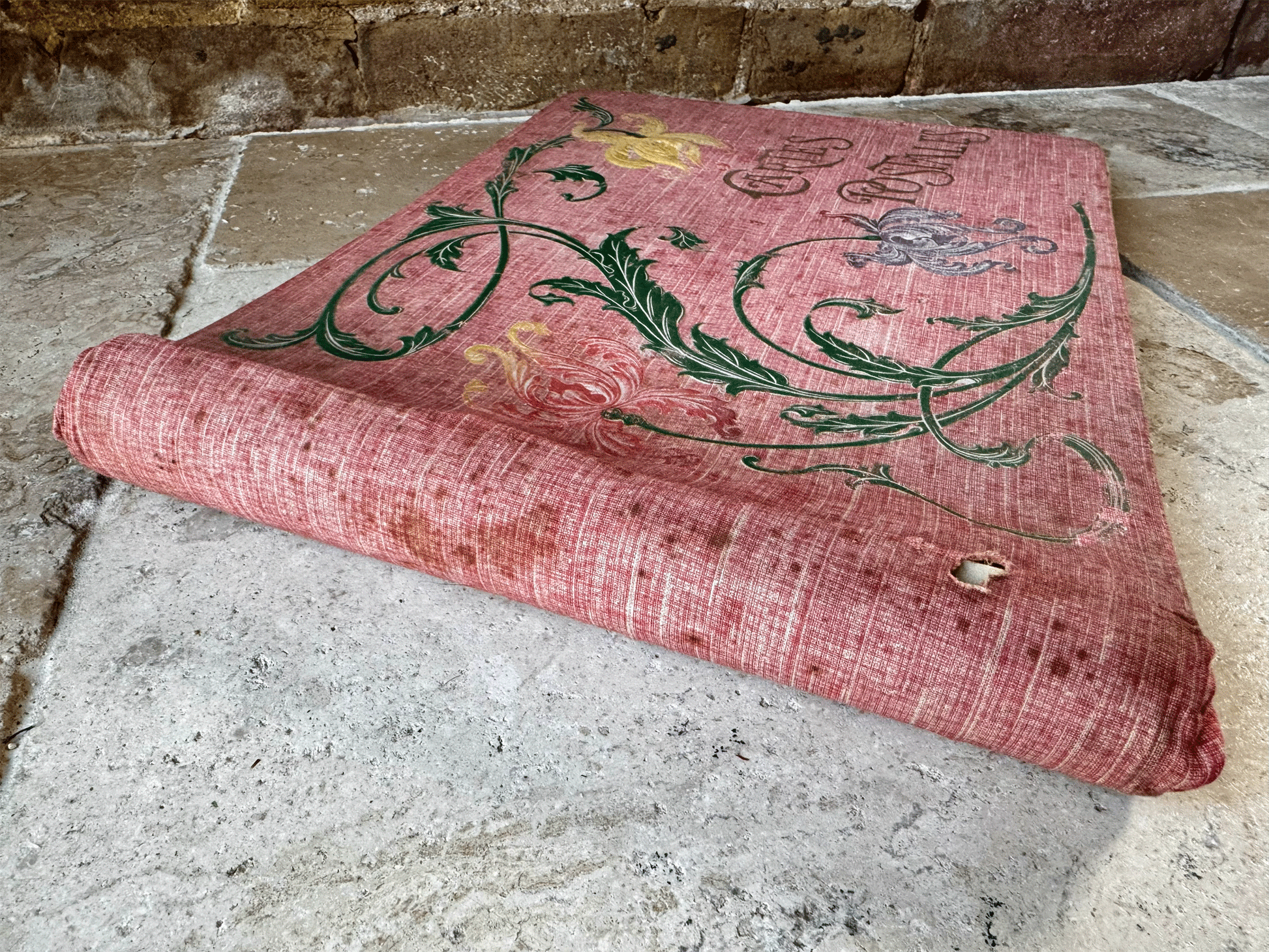 antique french large cartes postales scrapbook aged weathered worn