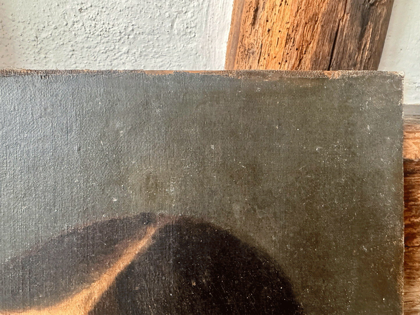 antique french 19th century 1800s woman lady portrait oil board moody tones signed dated