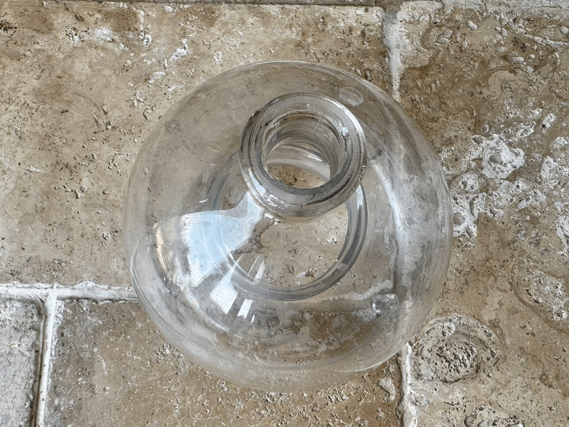 antique french 19th century hand blown glass fly catcher