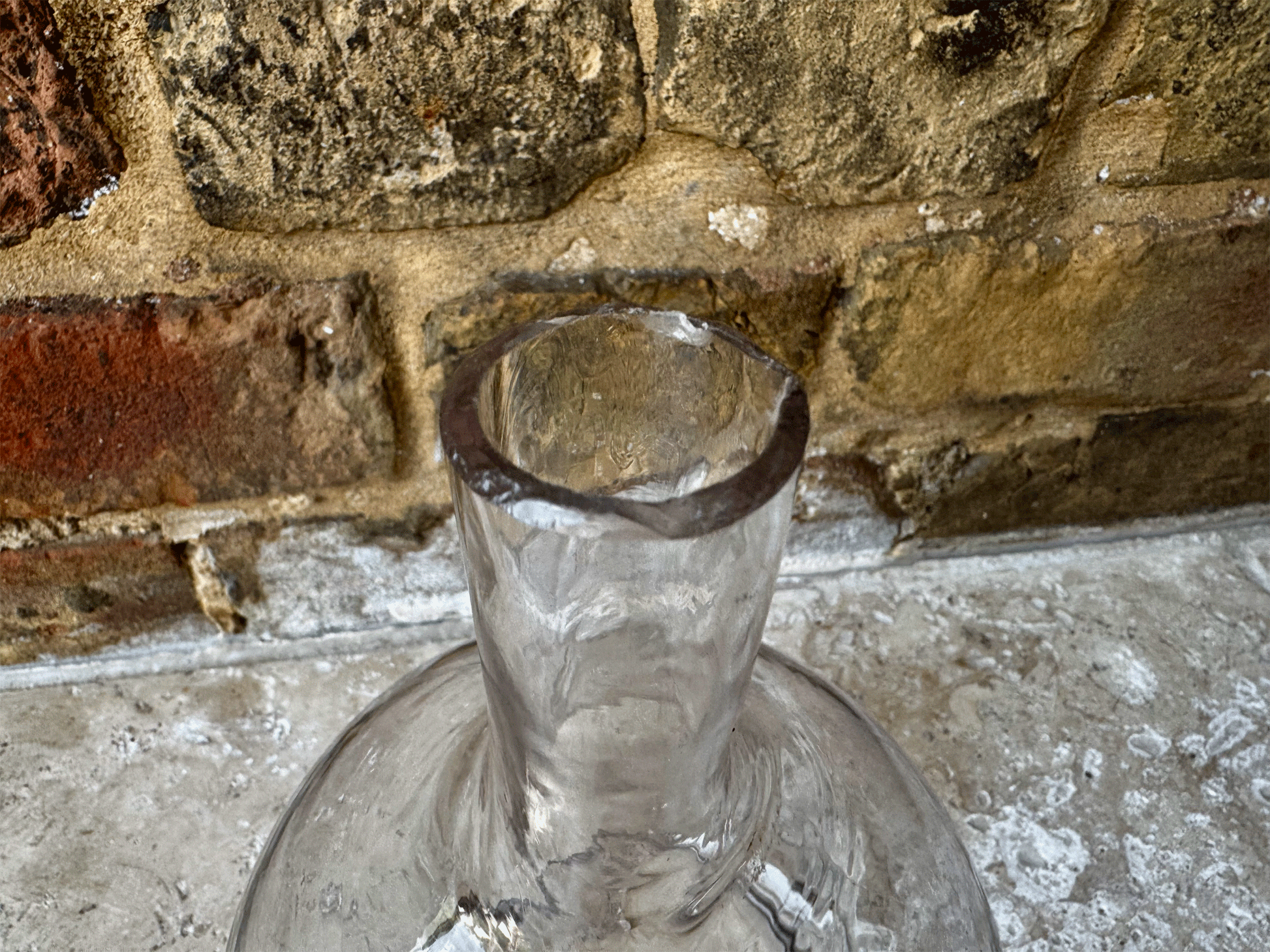 antique french 19th century rare tall hand blown glass fly catcher