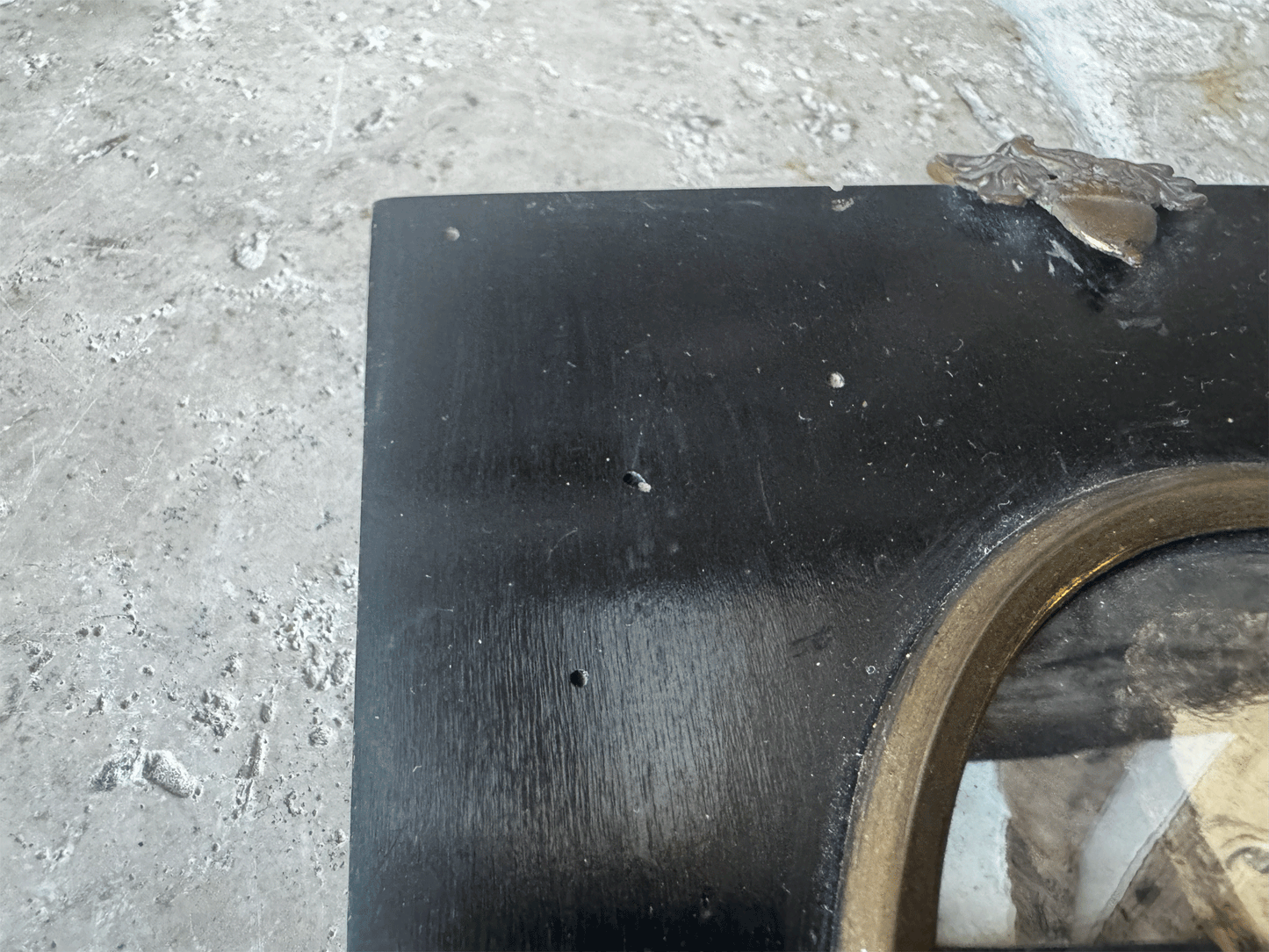 antique 19th century french miniature watercolour portrait gentleman black suit ebony dark rame