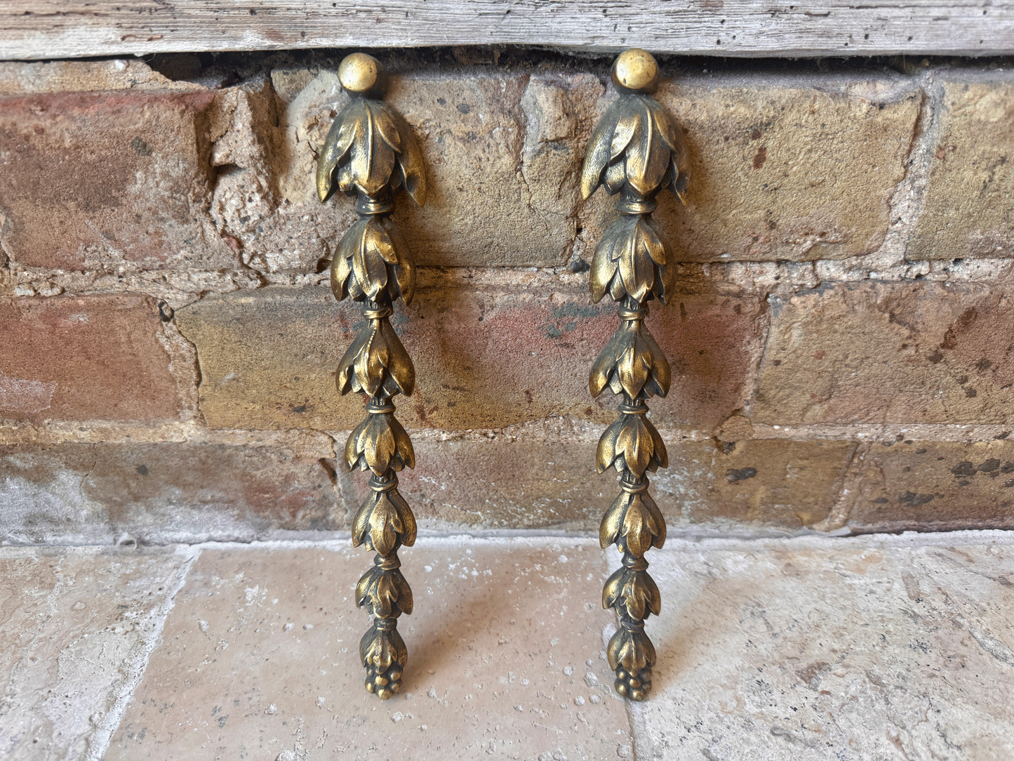 vintage french gilded gilt brass wall door backpanel plate plaque hanging
