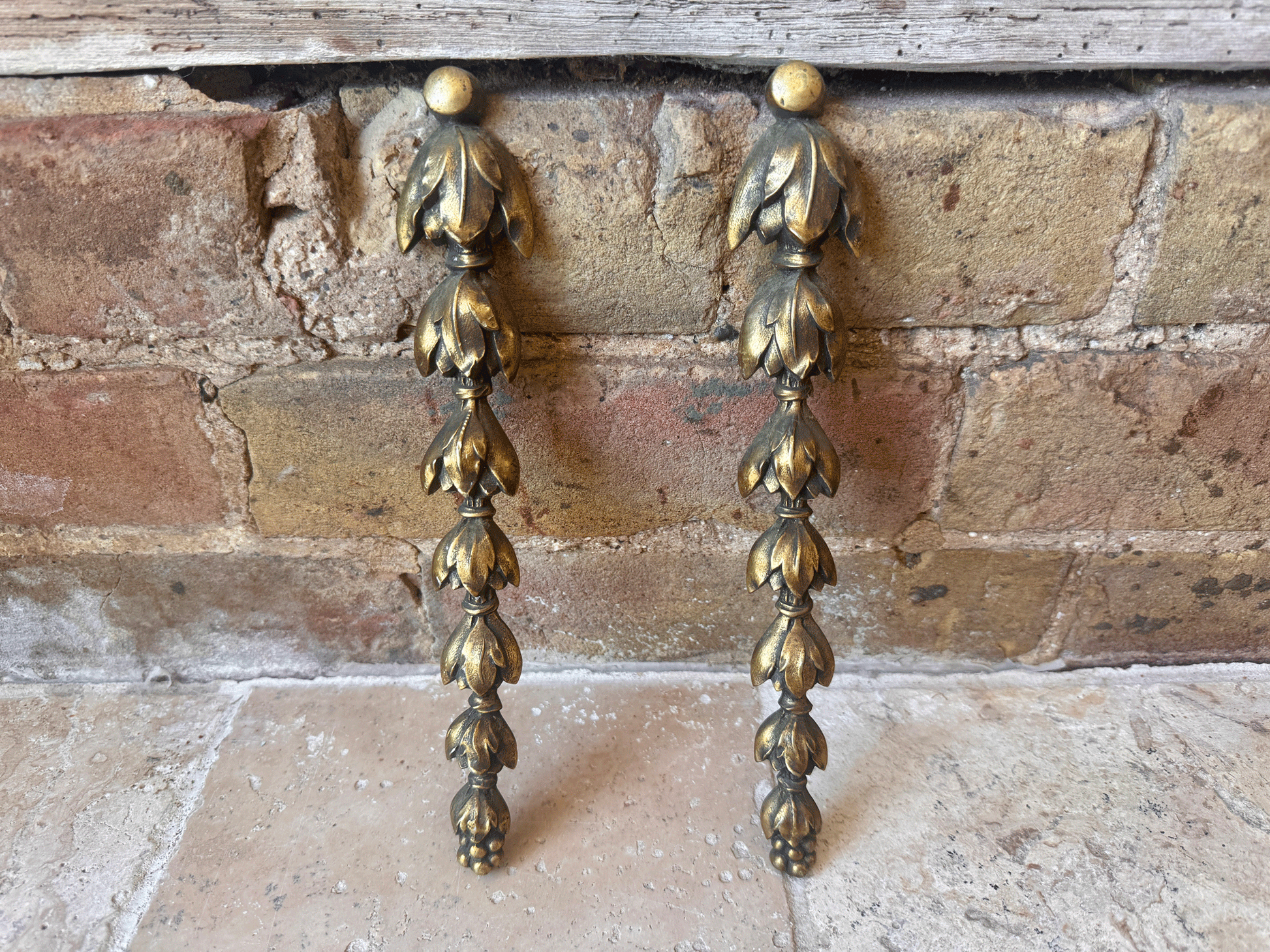 vintage french gilded gilt brass wall door backpanel plate plaque hanging