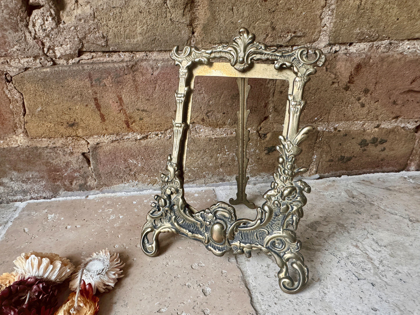 vintge french brass rococo style decorative photo picture frame