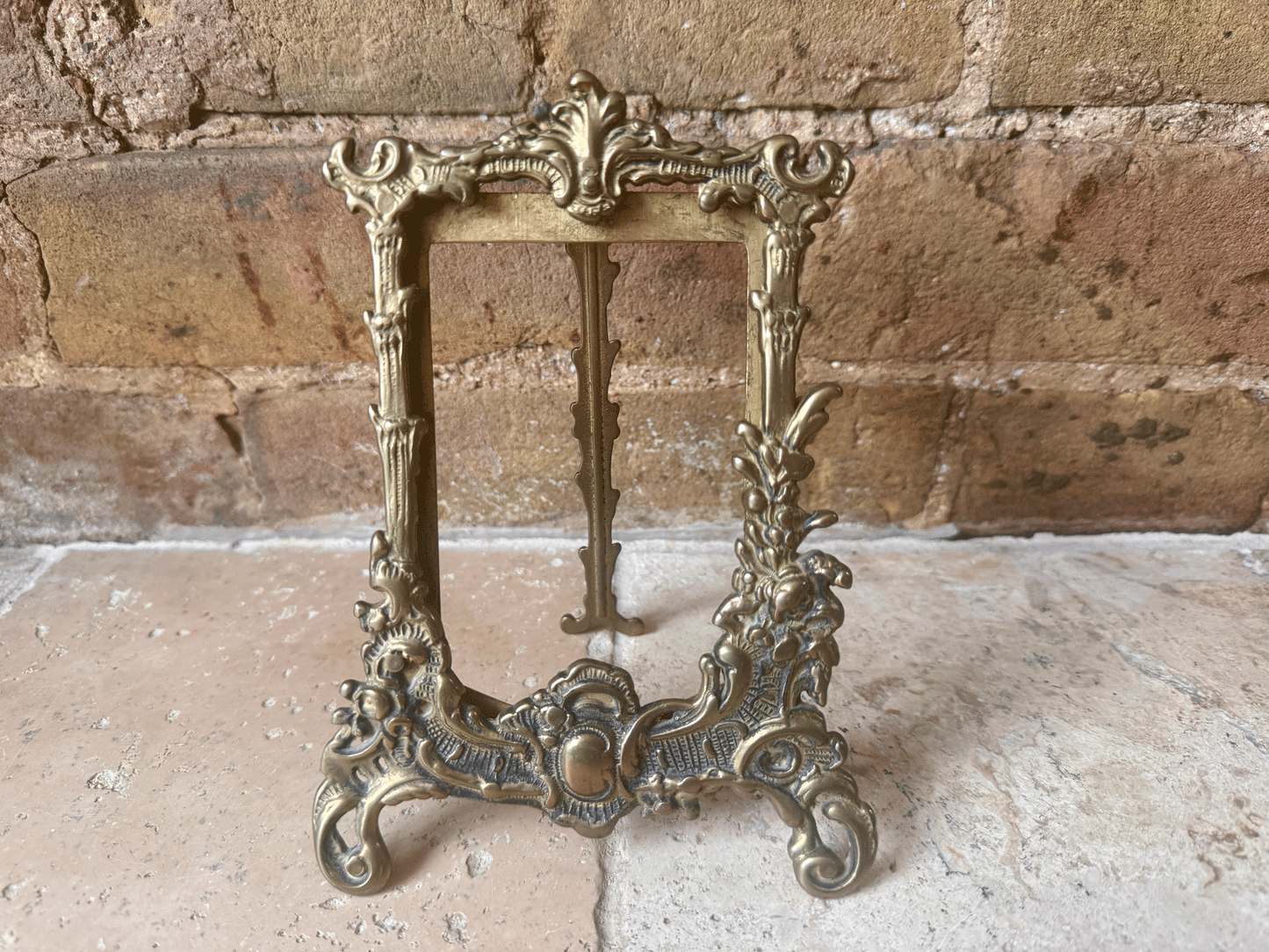 vintge french brass rococo style decorative photo picture frame