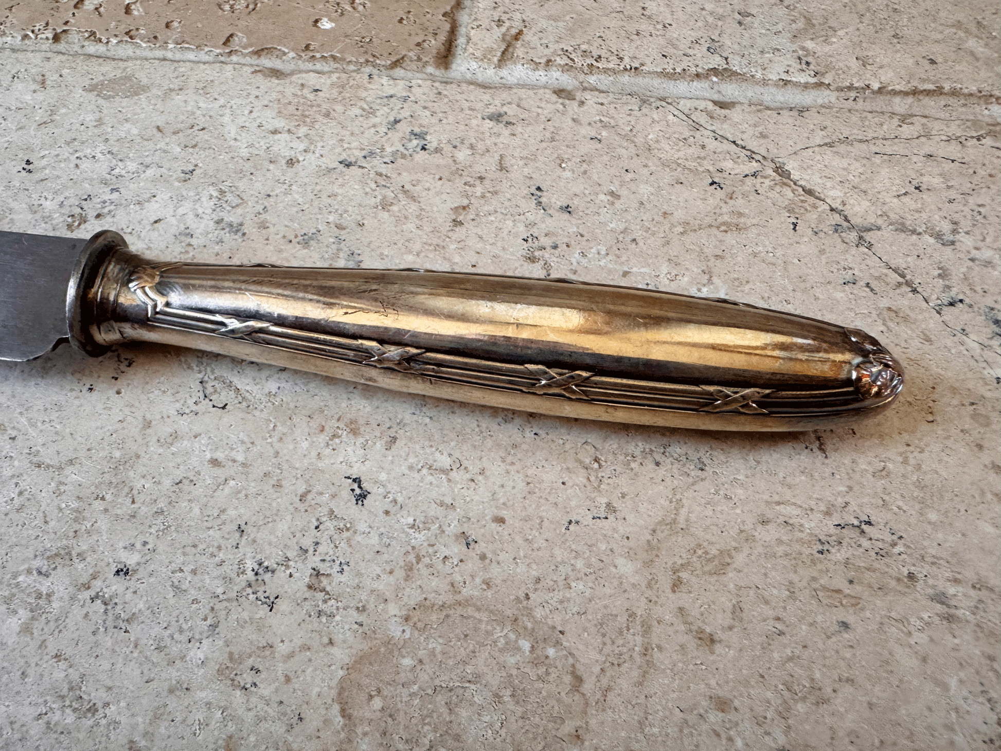 antique christofle rubans ribbon bows cake bread knife wedding birthday