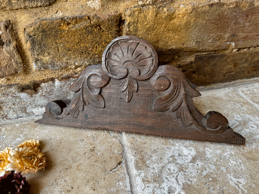 antique french carved wooden panelling pelmet decorative wall