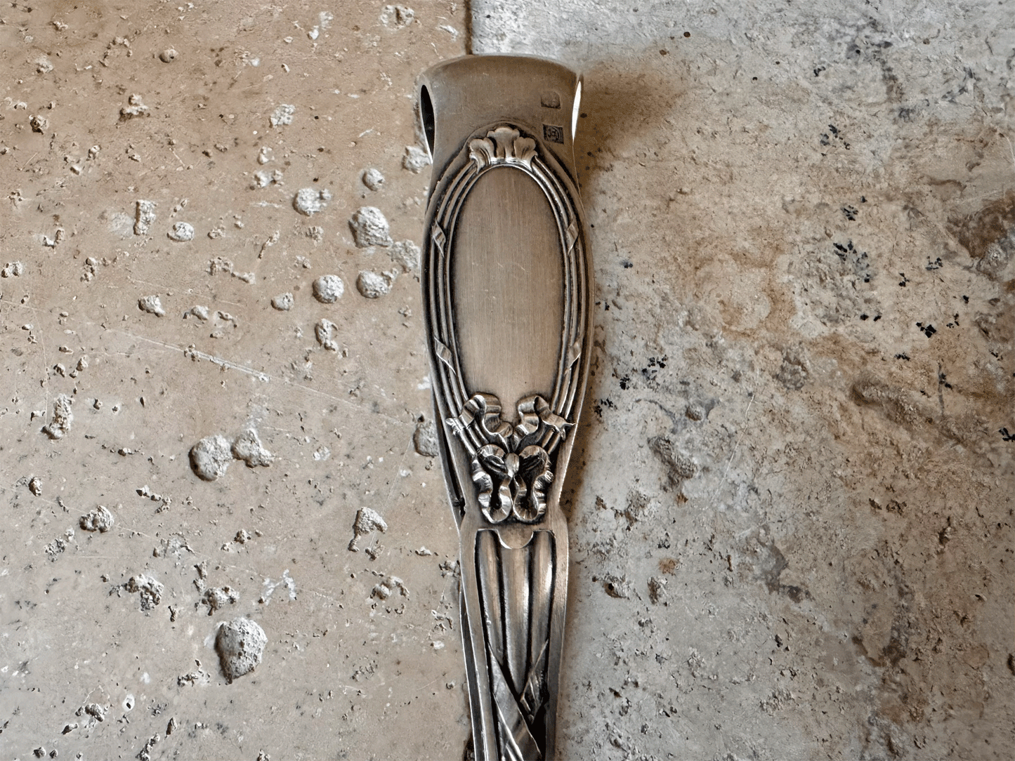 atique french silver plated sugar tong lion feet clasps bows ribbos christofle