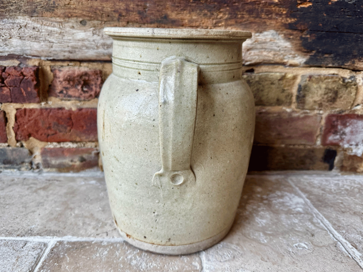 antique rustic french huge chunky stoneware jug vase decorative table centrepiece