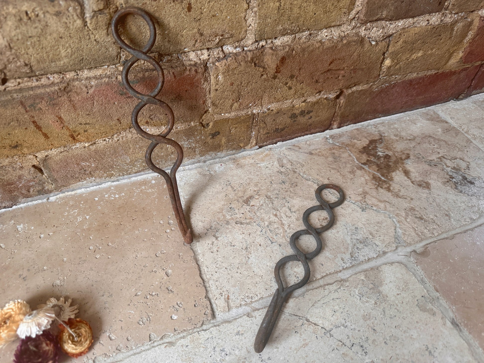 vintage french rustic industrial cast iron butchers metal meat hook