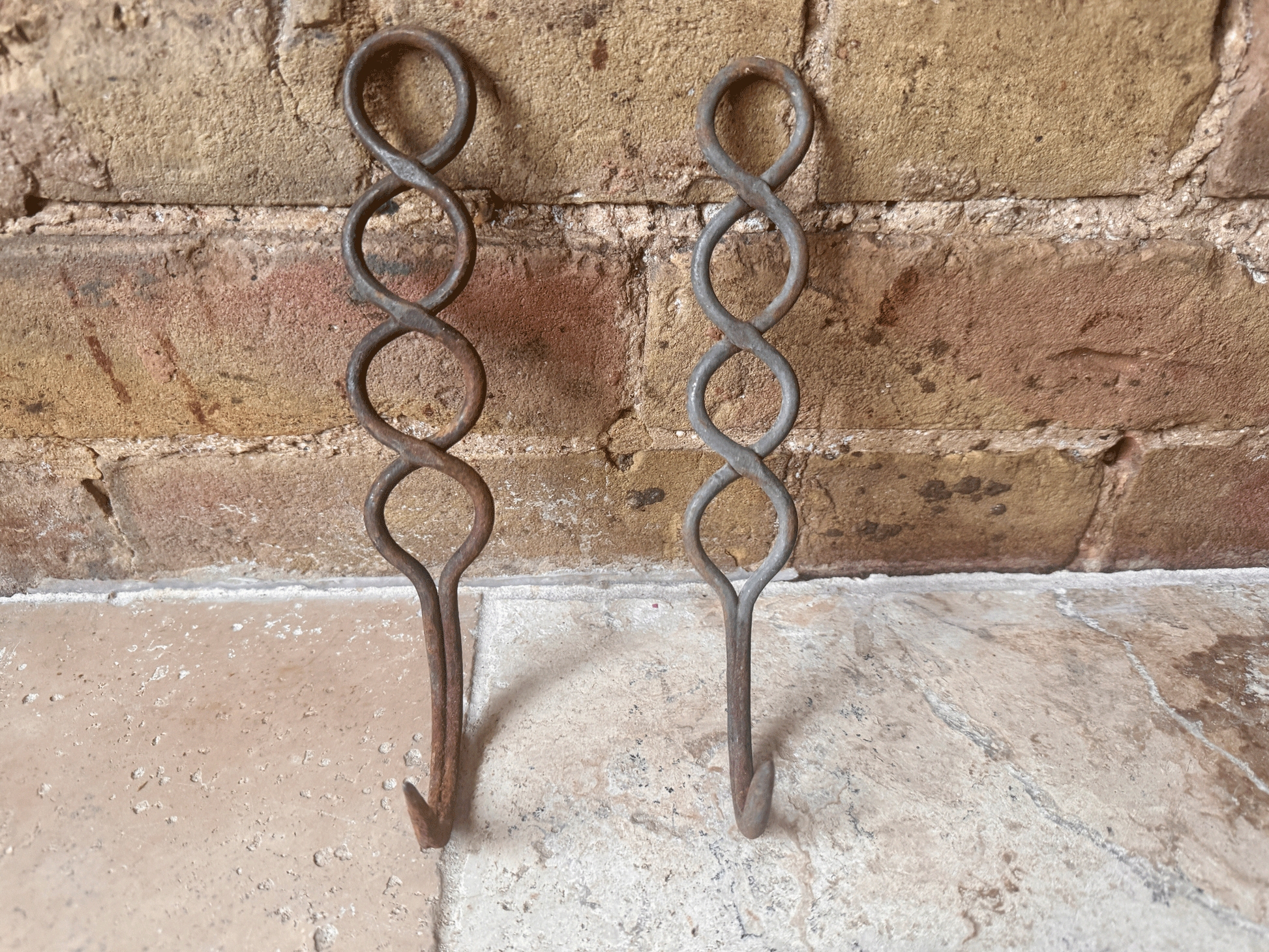 vintage french rustic industrial cast iron butchers metal meat hook