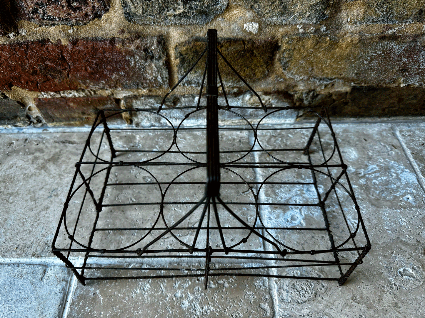 rare antique french wirework pastis holder tray carrier