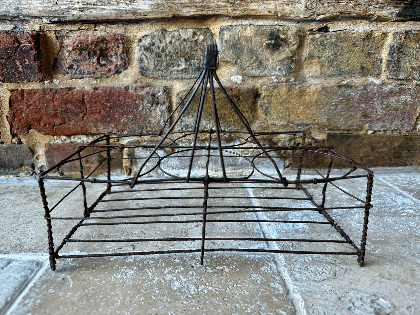 rare antique french wirework pastis holder tray carrier