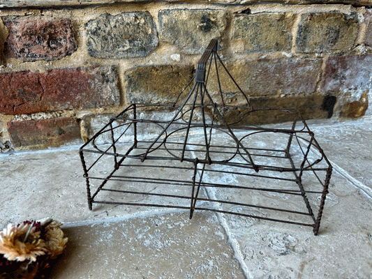 rare antique french wirework pastis holder tray carrier