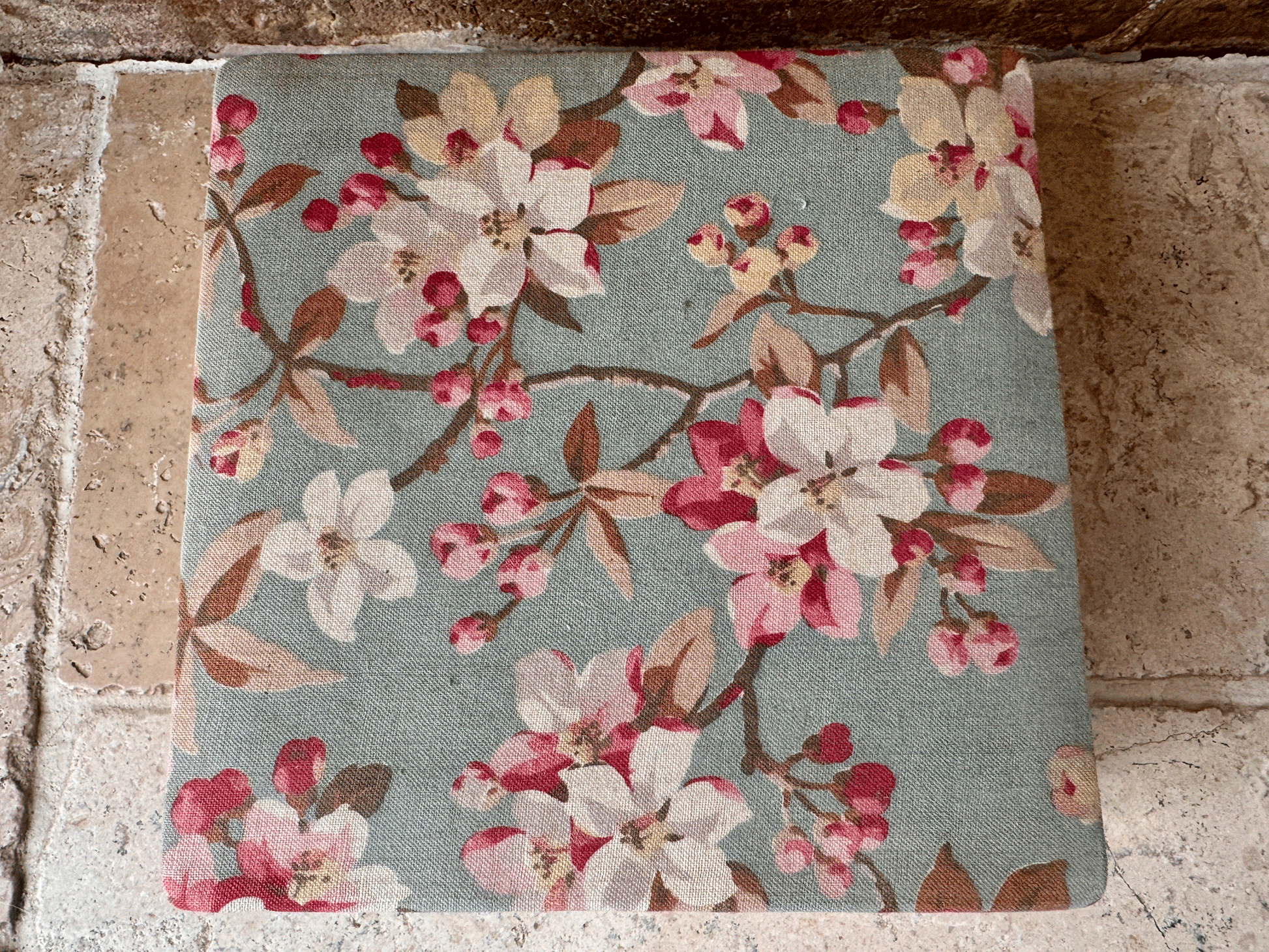 antique french boudoir box galerie lafayette paris duck egg pink floral fabric haberdashery sewing storage