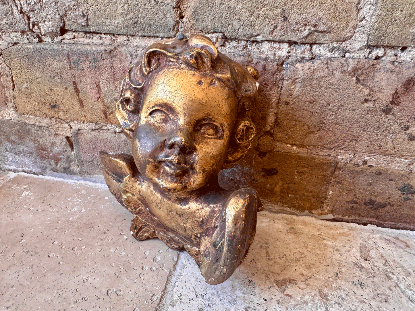 antique french gilt gilded cherub putti