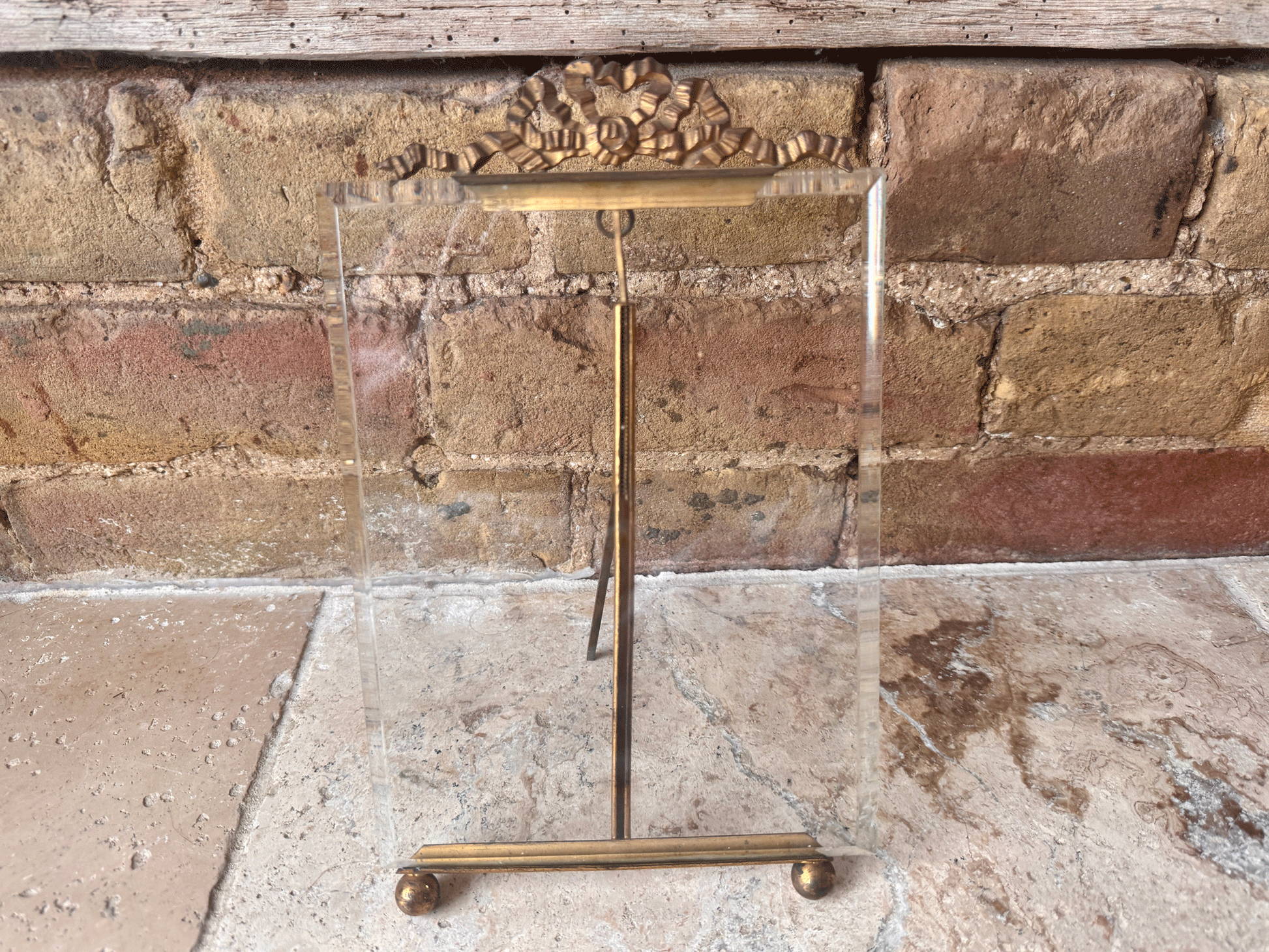 large antique french ormolu glass photo picture frame
