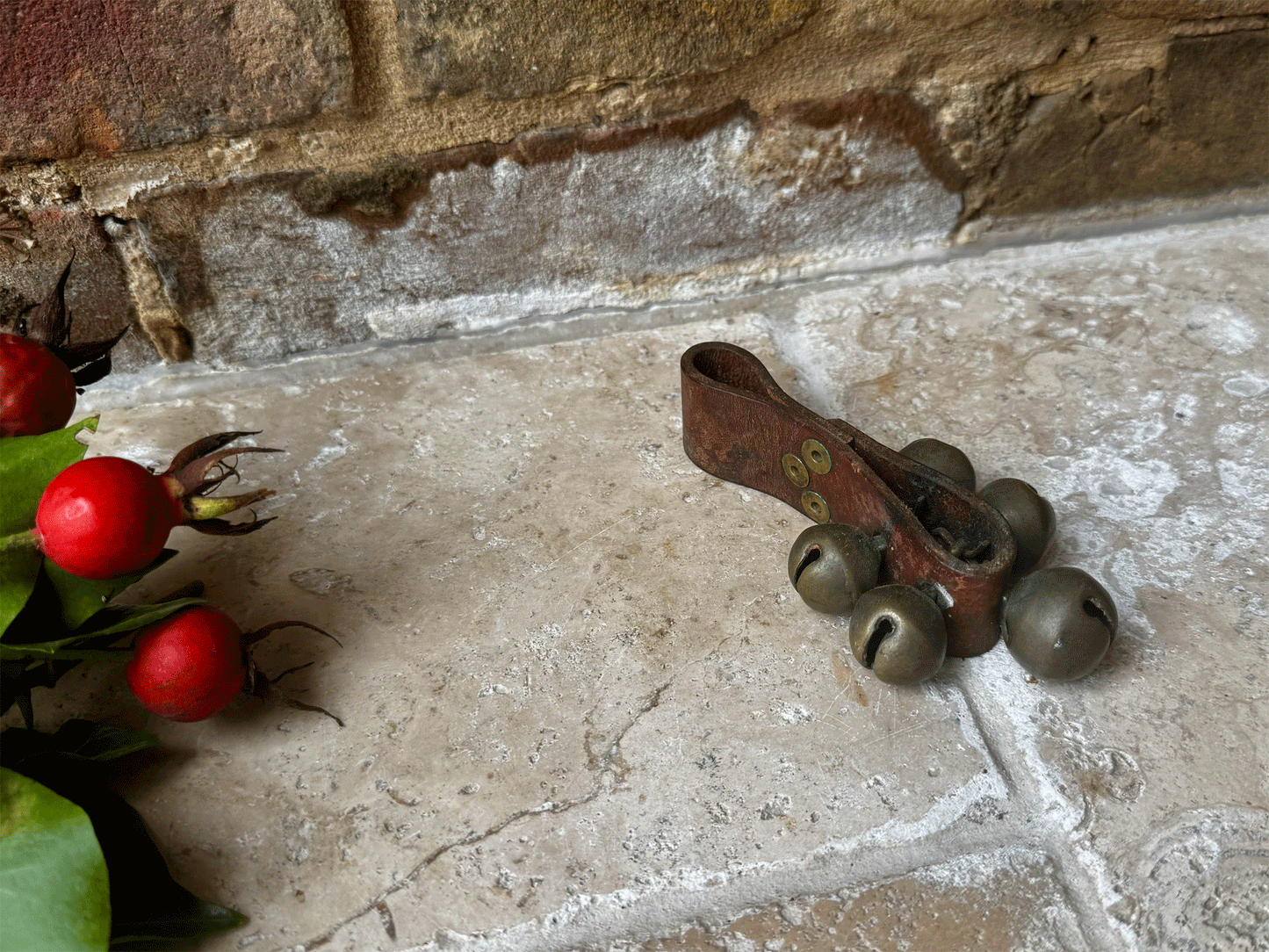 antique french set goat bells vintage christmas rustic decor decoration