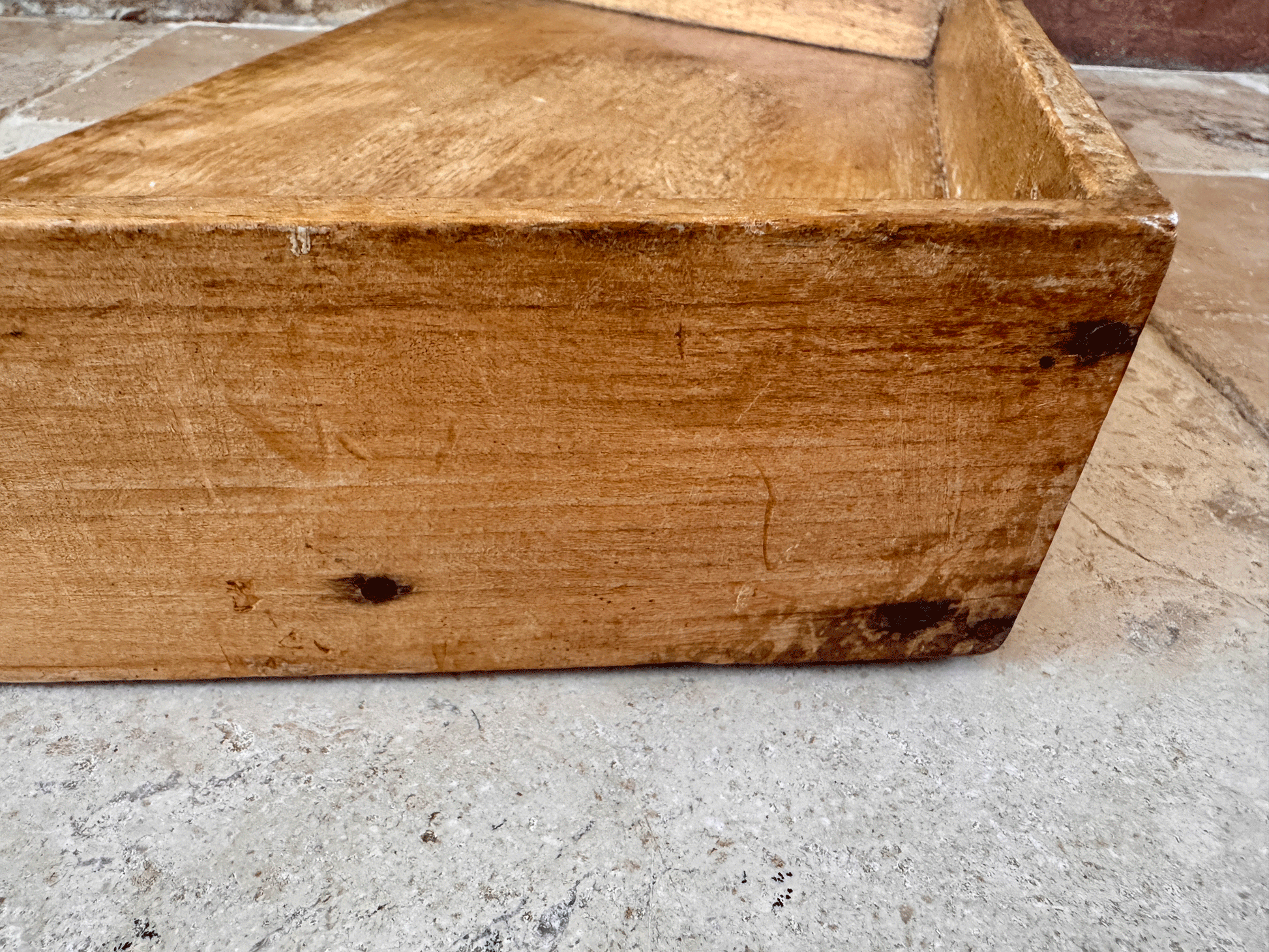 antique french 19th century large oak herb bread chopping cutting board