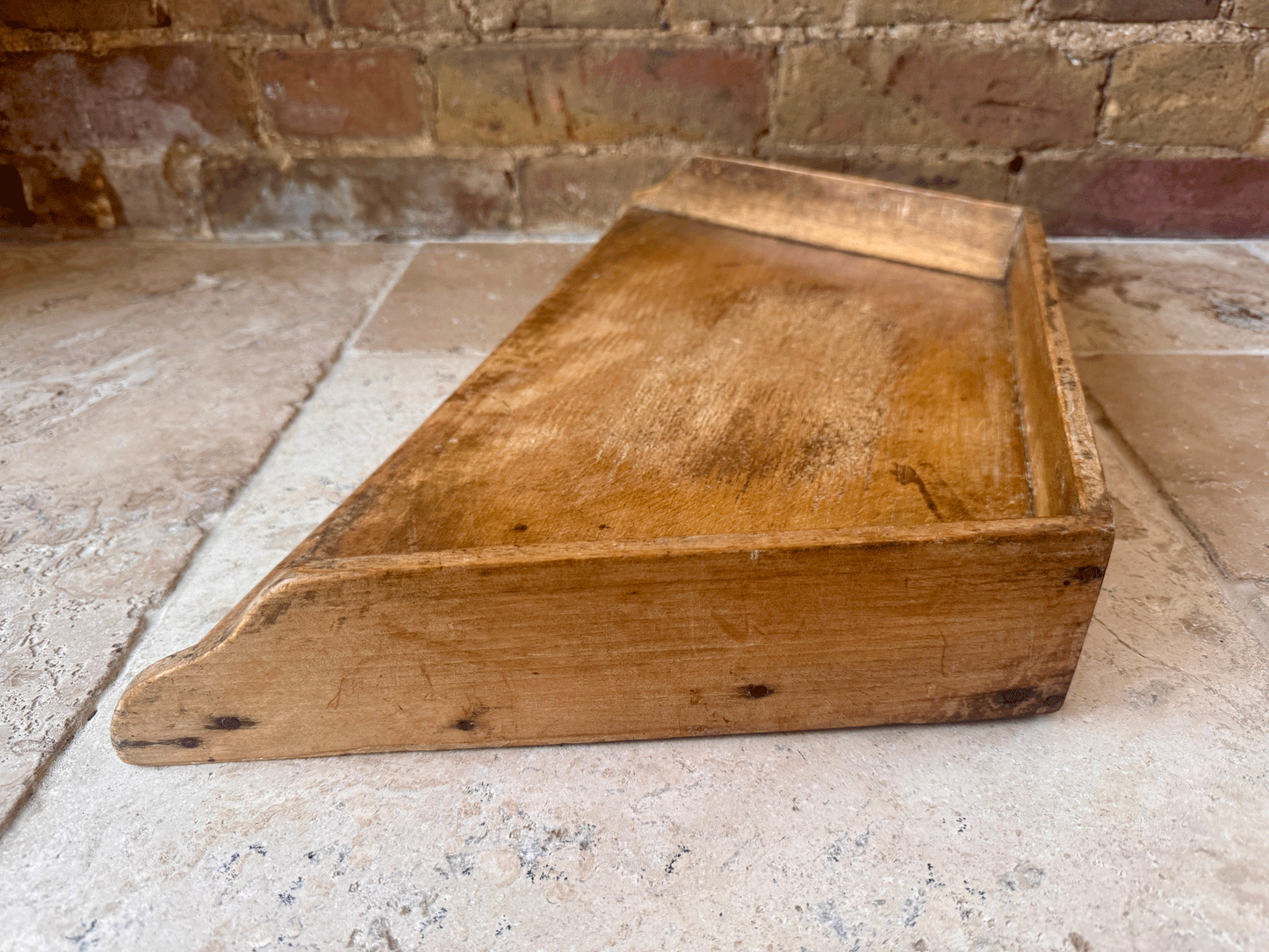 antique french 19th century large oak herb bread chopping cutting board