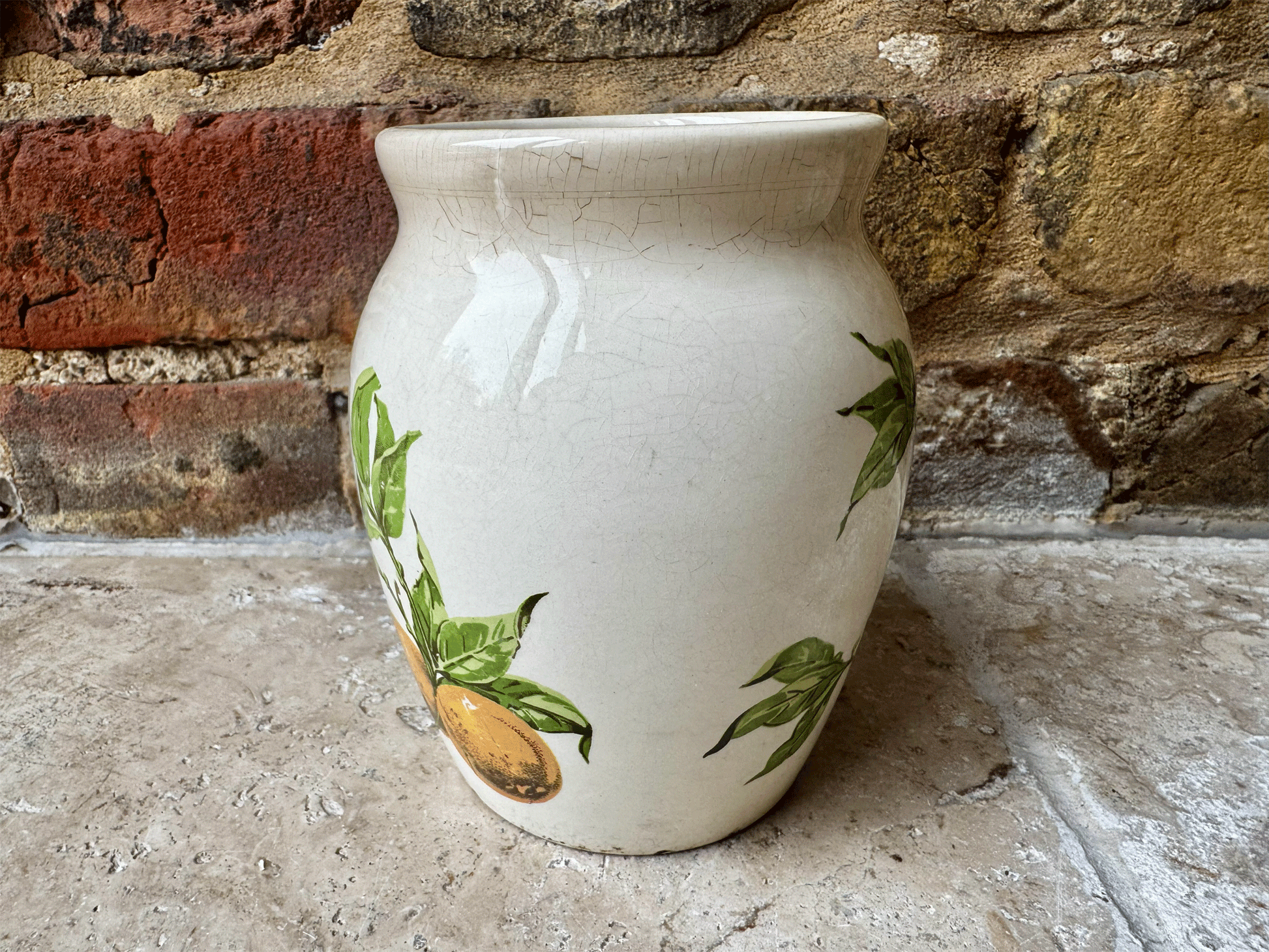 rare large antique french white ironstone picon d'oranges advertising confiture pot