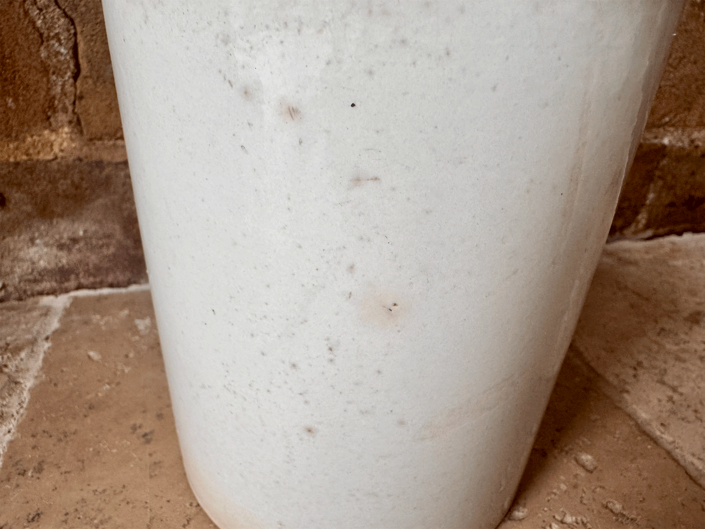 large chunky antique french plain white ironstone confiture pot k g luneville