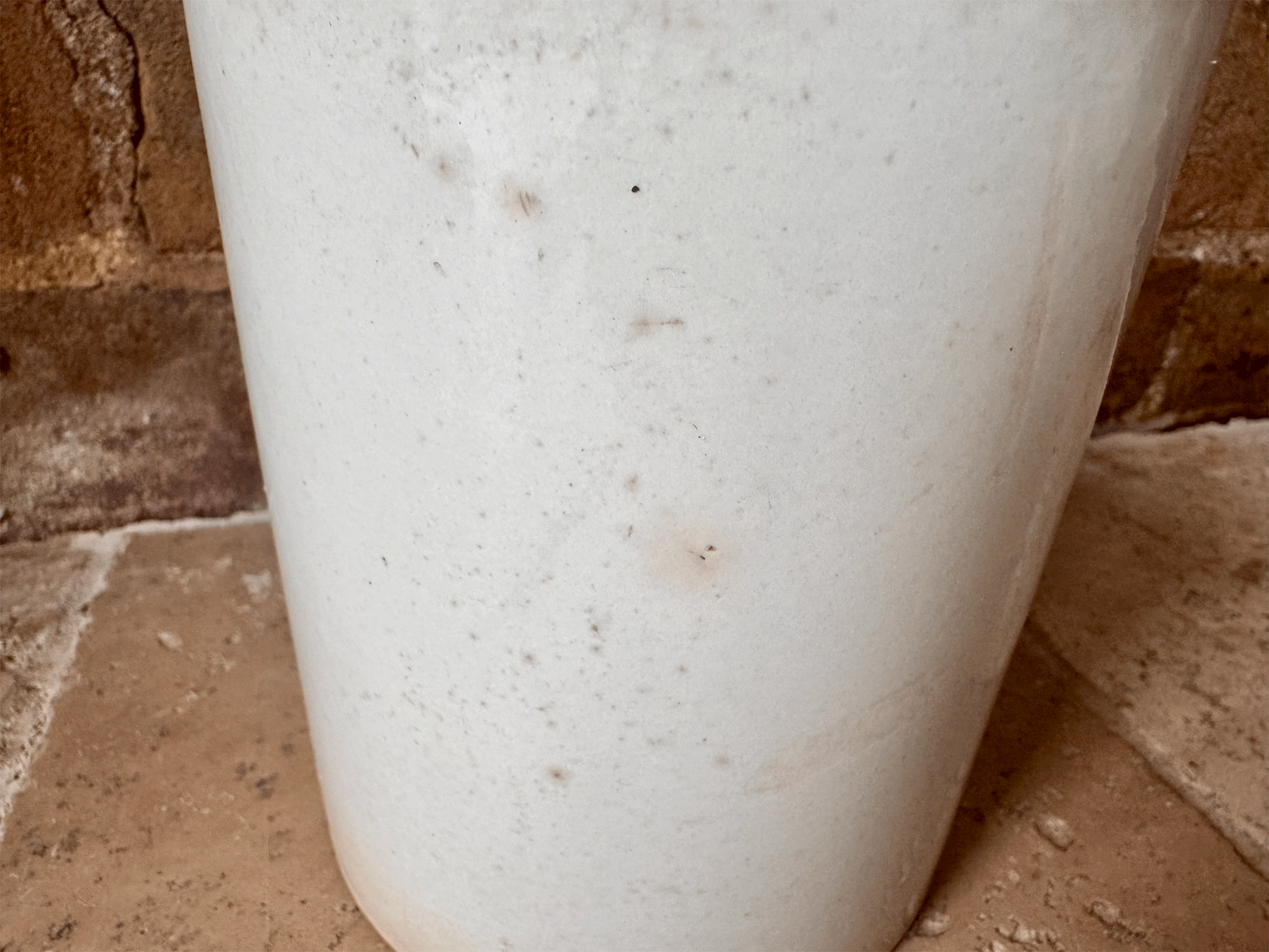 large chunky antique french plain white ironstone confiture pot k g luneville