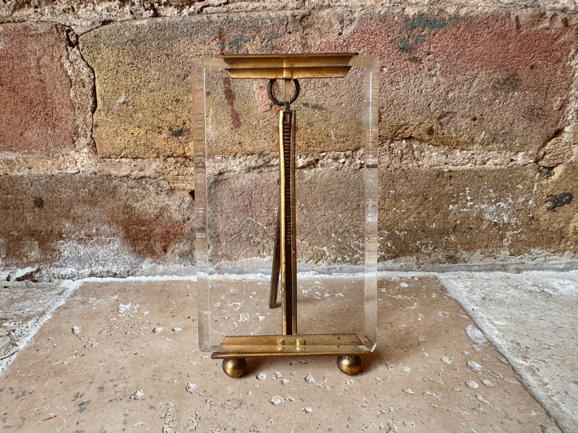antique french bevel edged glass ormolu easel backed photo picture frame art nouveau napoleon iii style