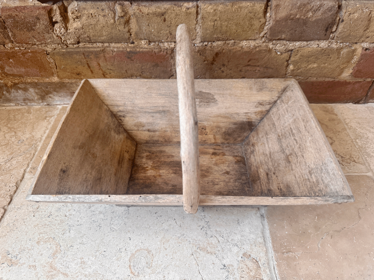 antique french rustic vintage gardenalia wooden treen bentwood trug fruit vegetable basket