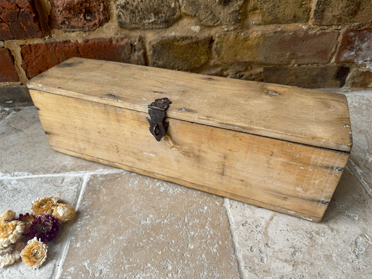 antique french rustic whitewashed storage candle trinket box