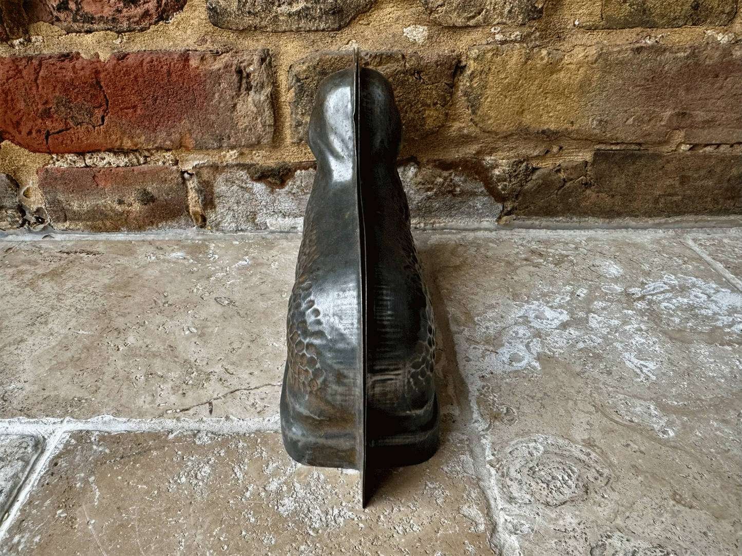 antique french tin steel chocolate mould lamb sheep