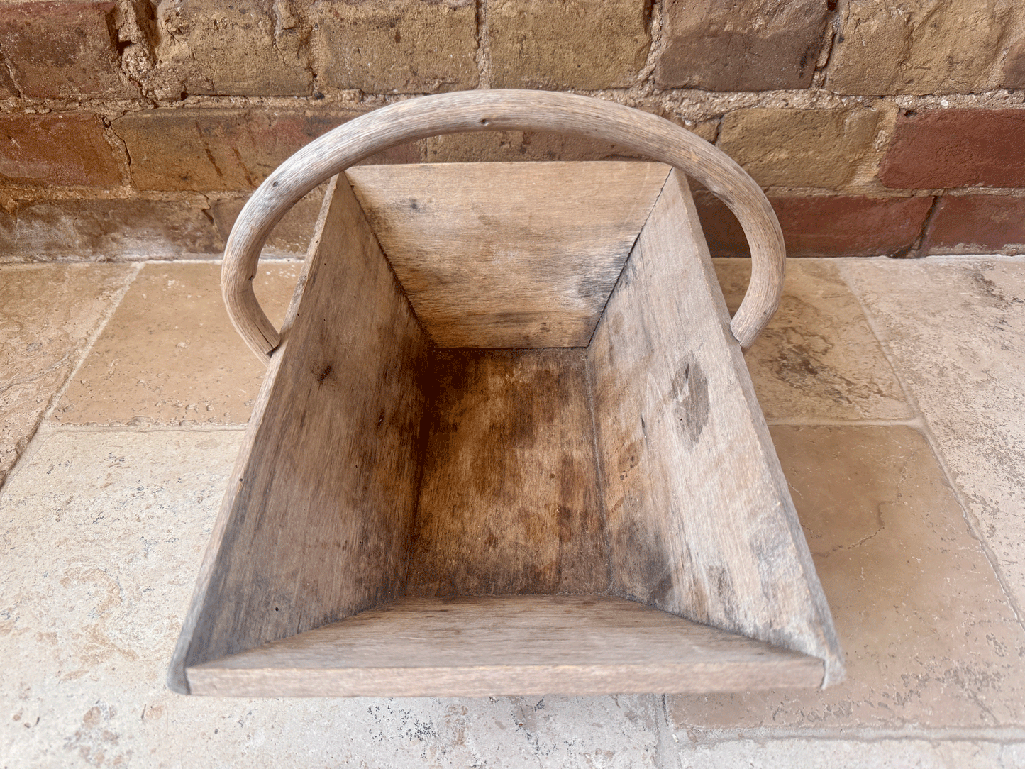 antique french rustic vintage gardenalia wooden treen bentwood trug fruit vegetable basket