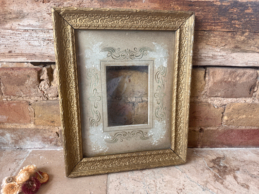 antique french gilded gilt large wooden picture photo frame decorative rustic interior