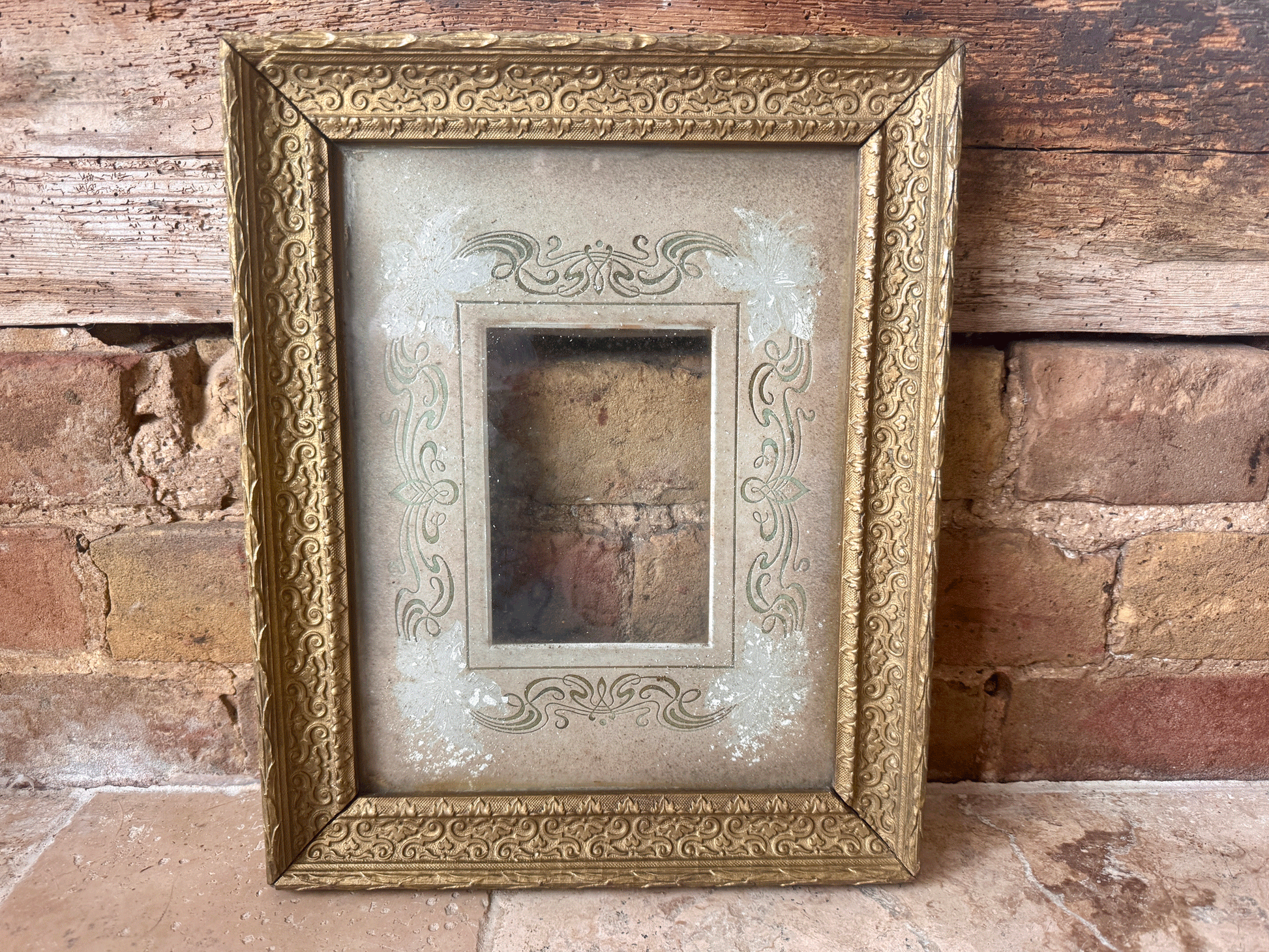 antique french gilded gilt large wooden picture photo frame decorative rustic interior