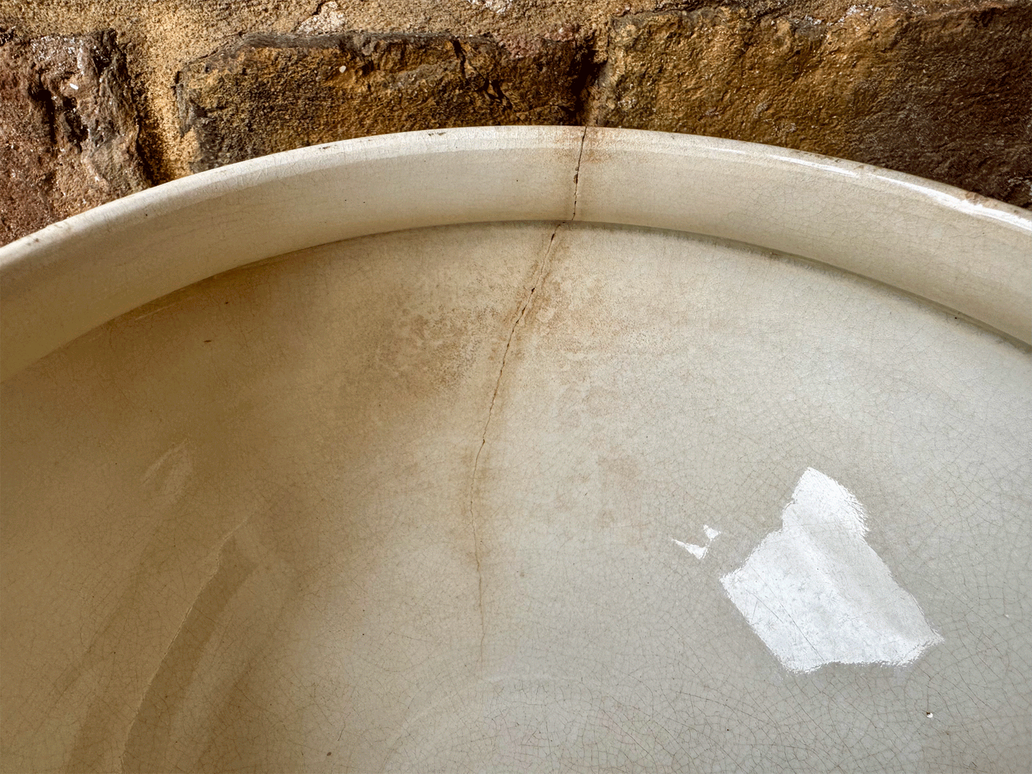 antique 19th century french buttery timeworn white ironstone soupiere tureen bowl vieillard bordeaux