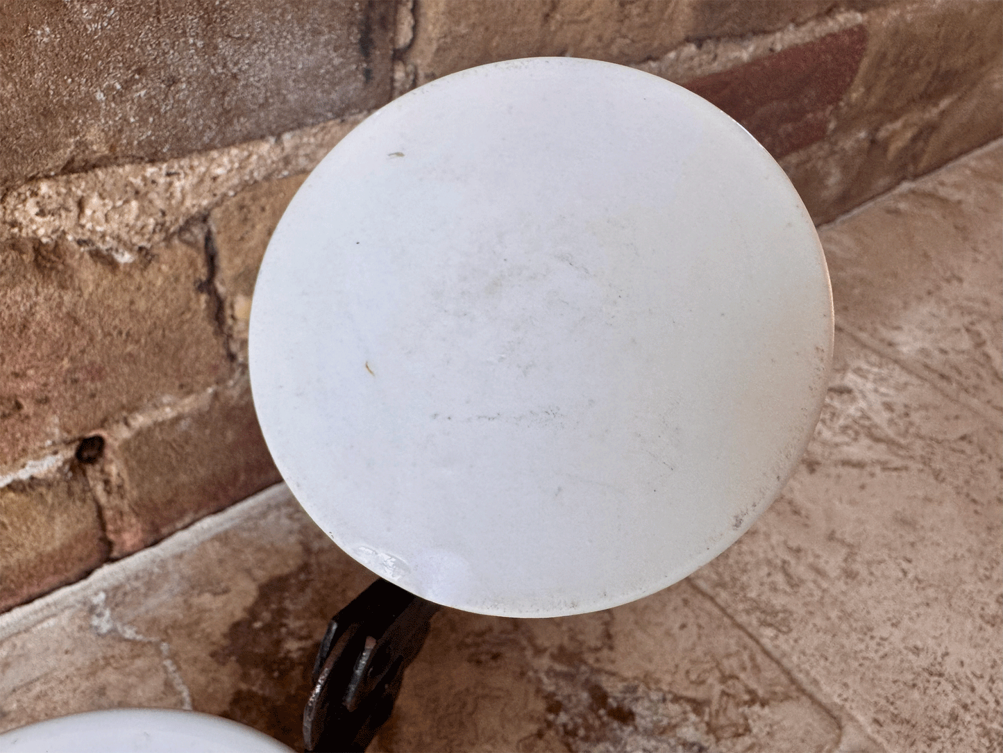 rare antique white ironstone masher ricer press kartofflepresse