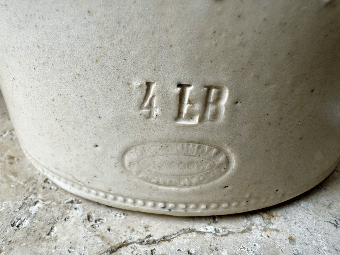 large antique edwardian stoneware butter crock pot advertising lipton ltd port dunbas pottery