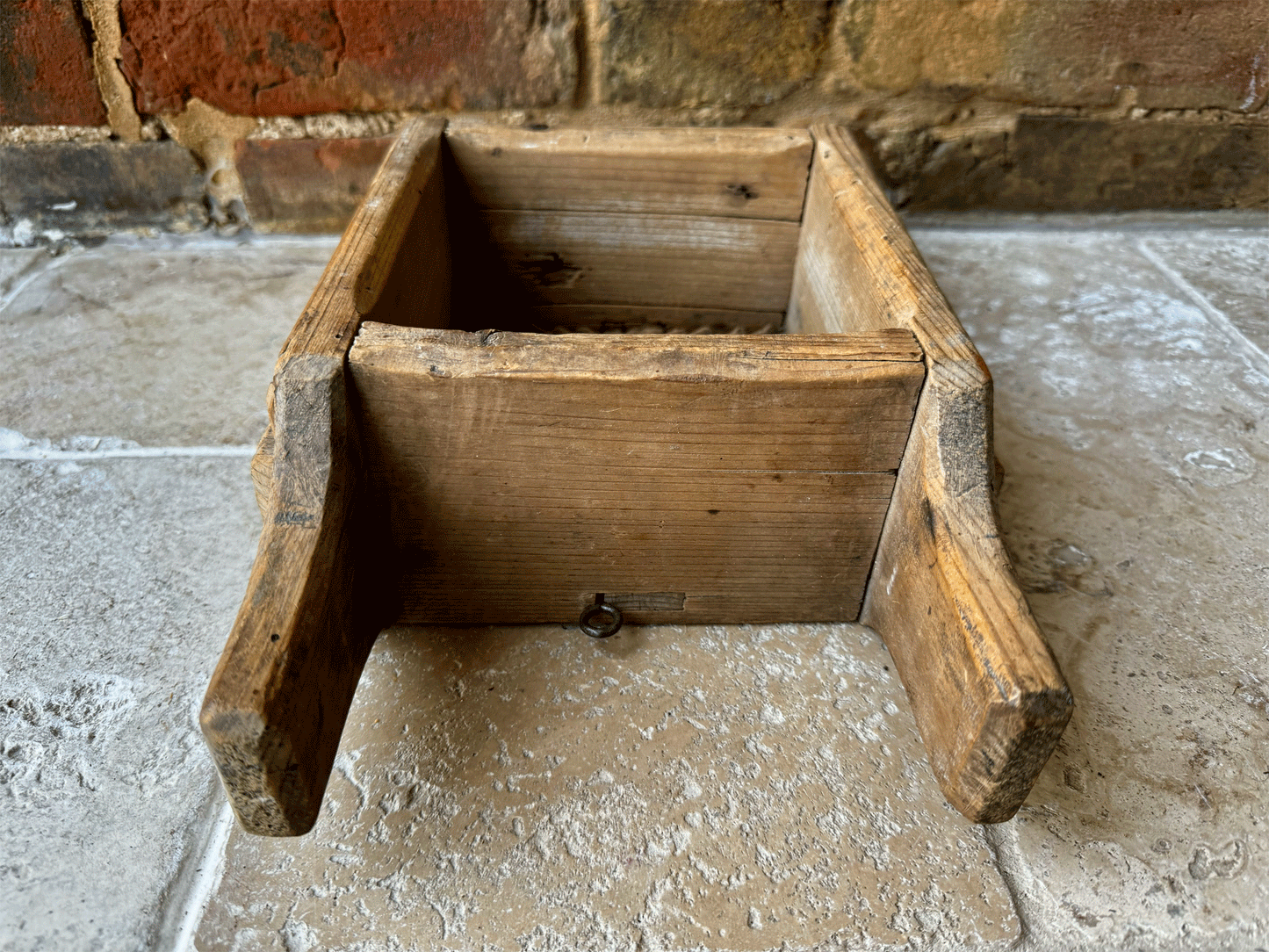 rustic antique 1800s 19th century carved wooden treen swedish folk art cheese mould geometric pattern design