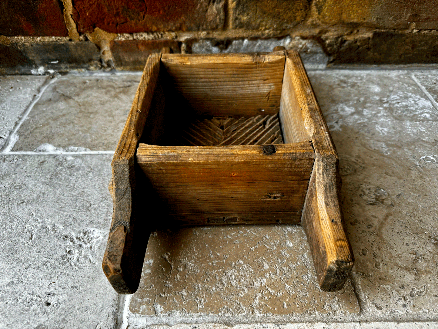 rustic antique 1800s 19th century carved wooden treen swedish folk art cheese mould geometric pattern design