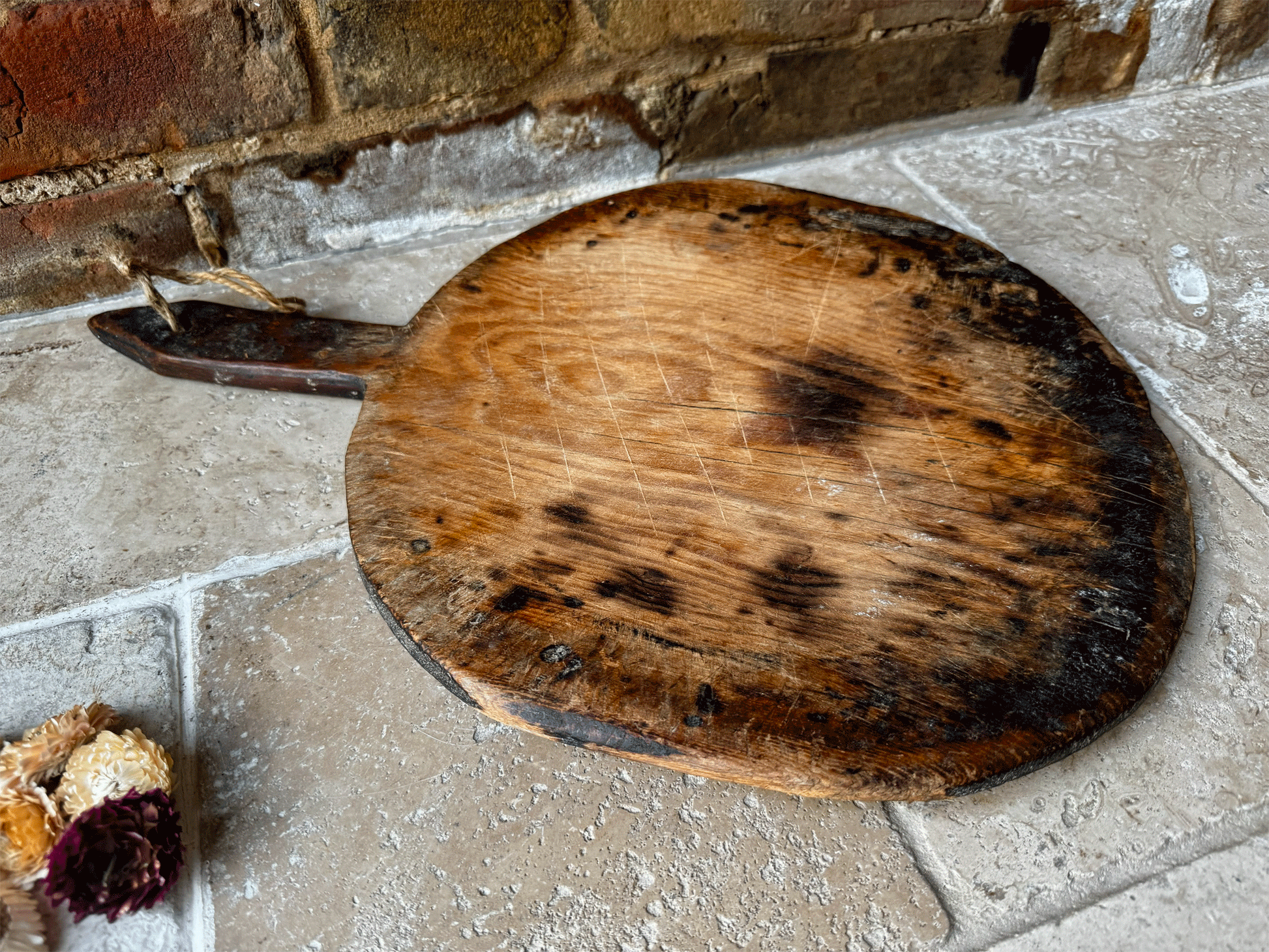 rare antique 19th century 1800s rustic primitive dough bread cutting board