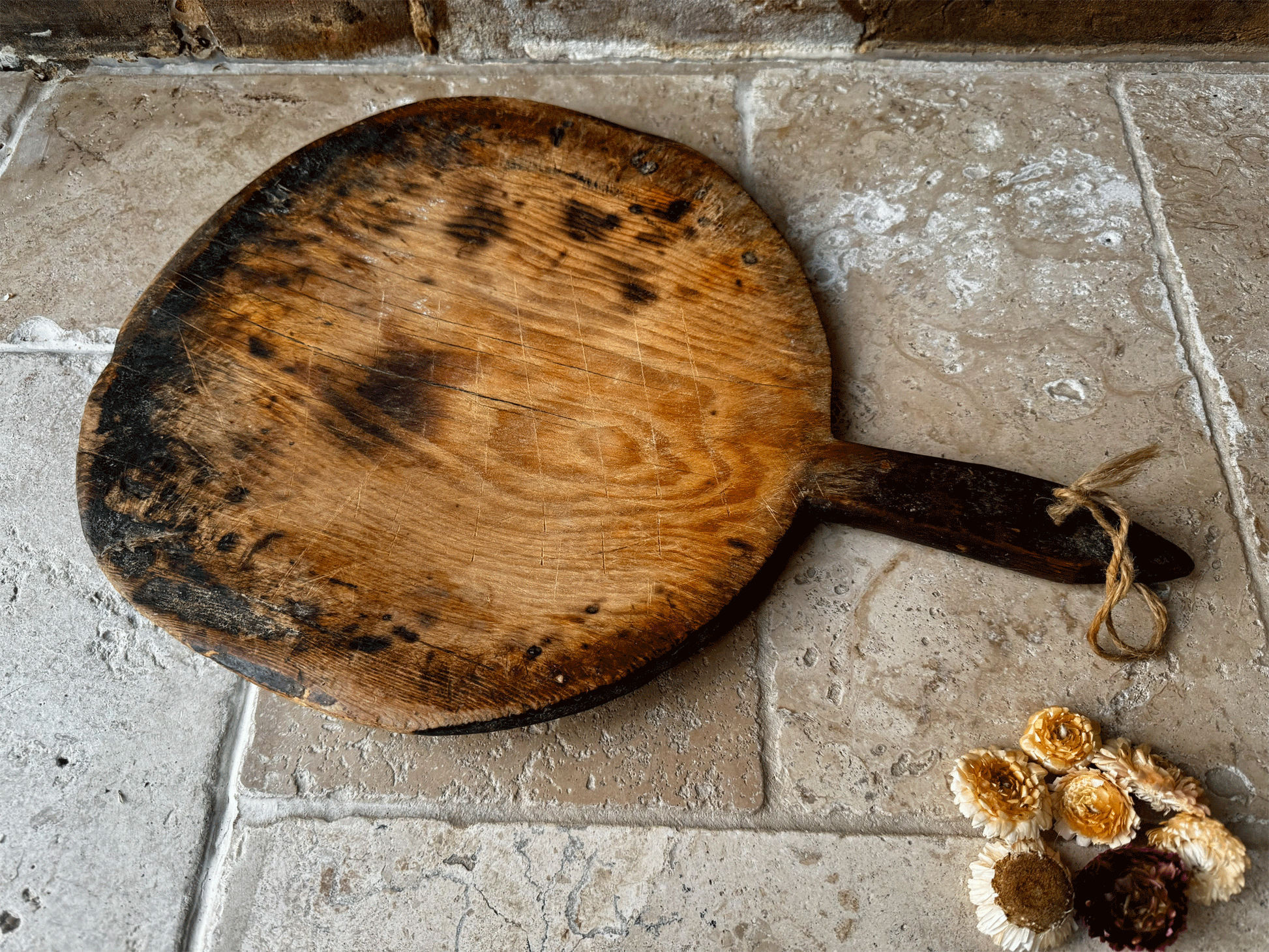 rare antique 19th century 1800s rustic primitive dough bread cutting board