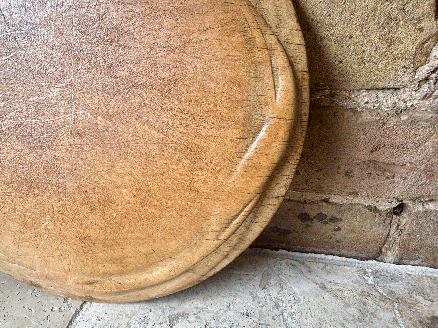 antique victorian carved wooden treen breadboard ribbon barley wheat decorative border