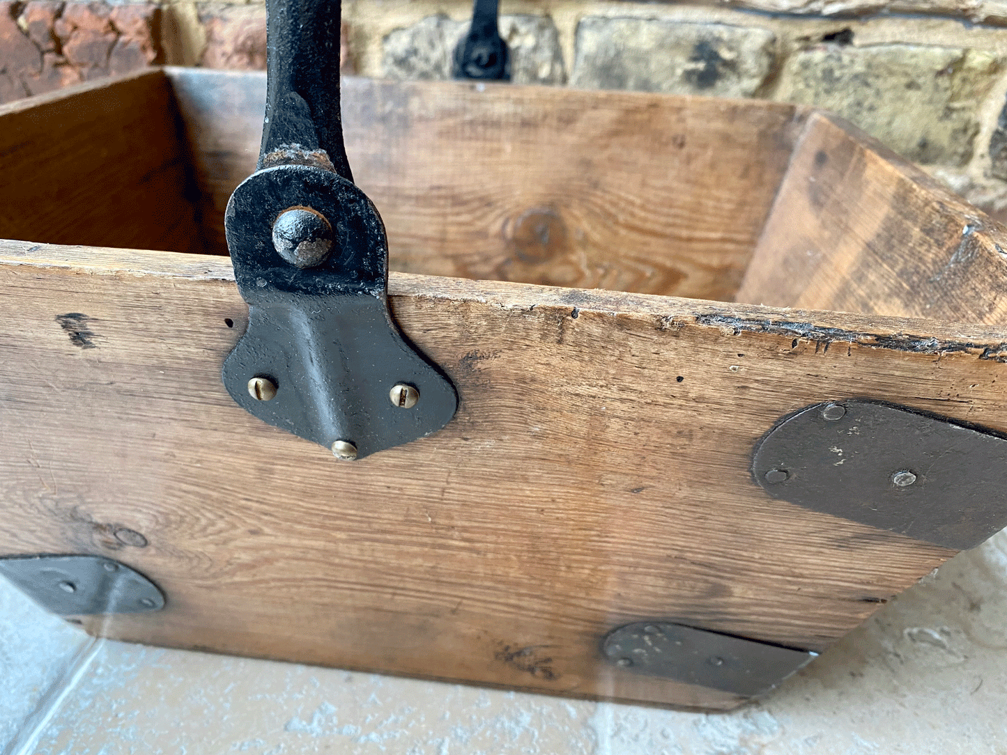 antique victorian treen wooden housemaid housekeeper tidy box crate cleaning