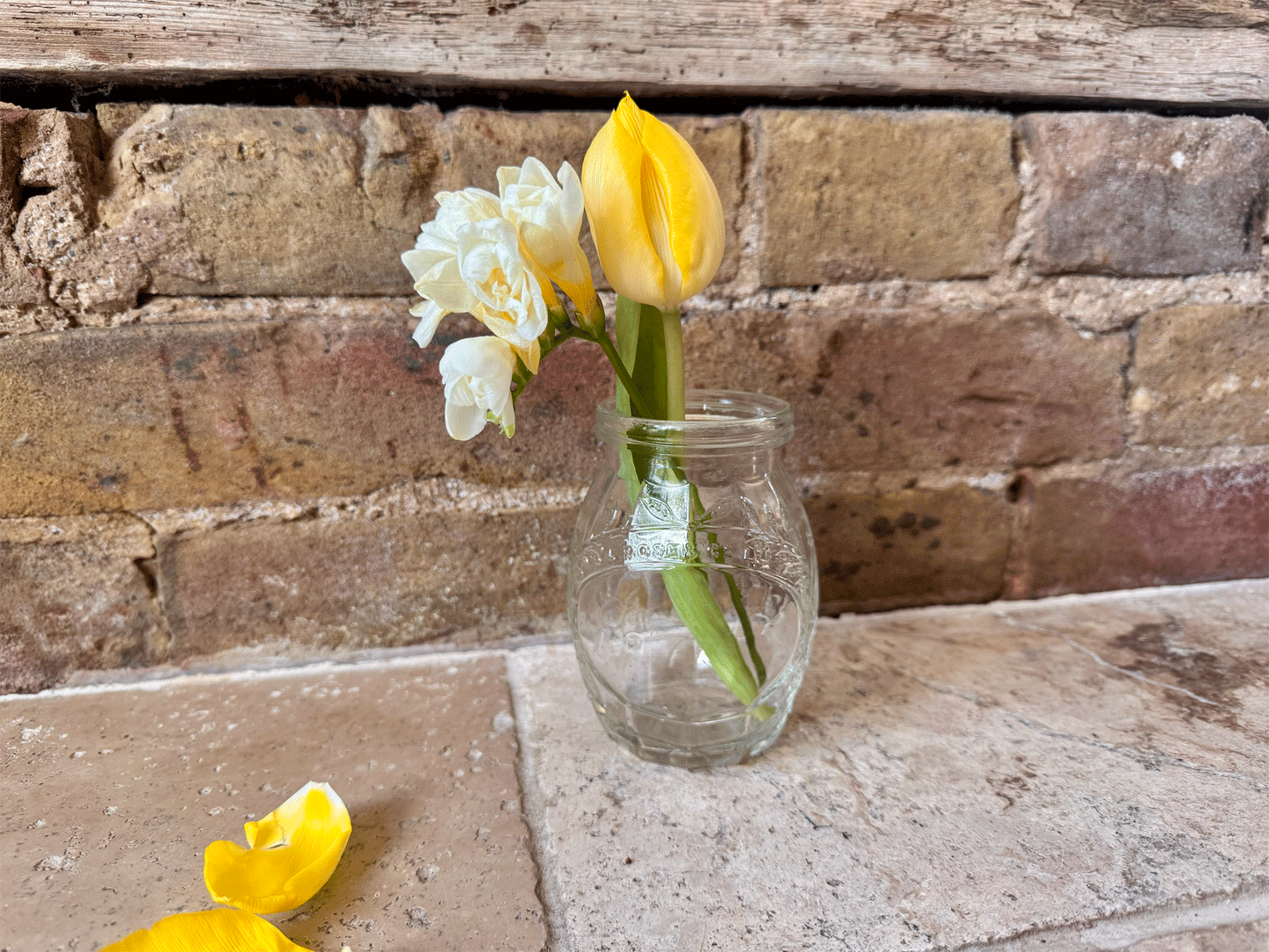 antique victorian glass jar advertising l rose co fruit cordials ribbed embossed floral decoration vintage bud vase