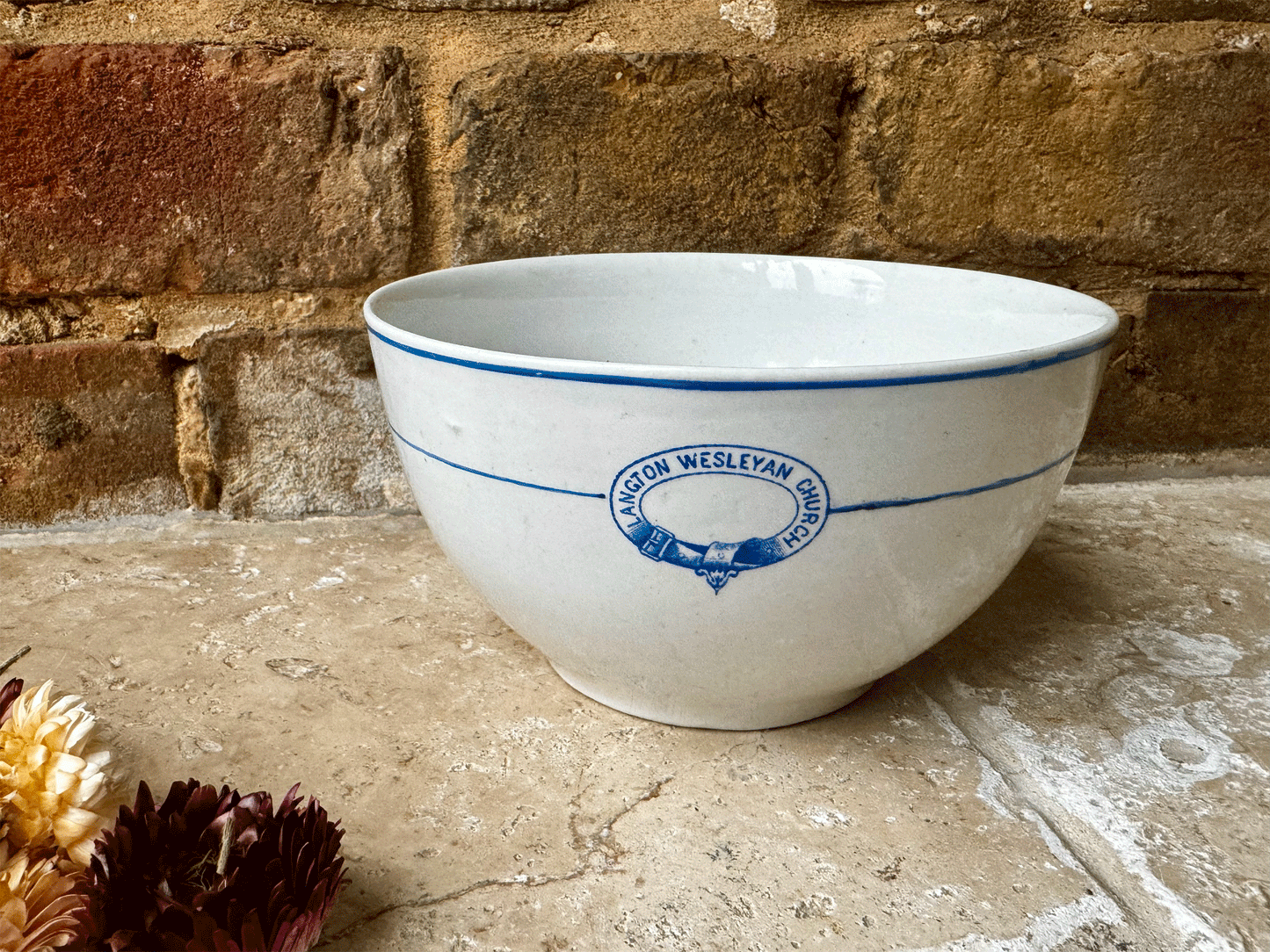 rare antique english white ironstone wilkinsons ltd victorian commemorative white ironstone bowl langton wesleyan church