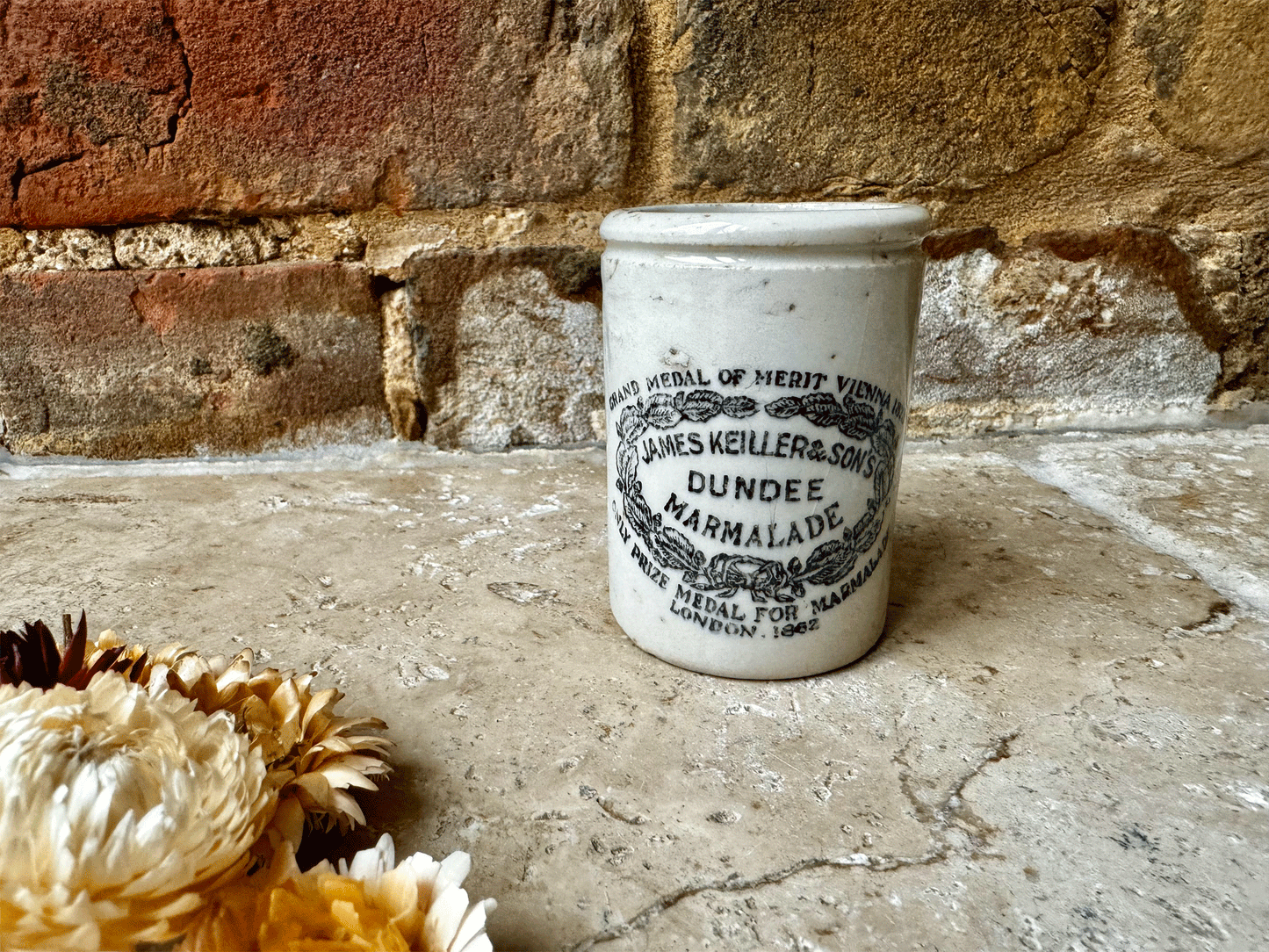 rare scarce antique victorian english advertising pot midi mini size james keiller dundee marmalade