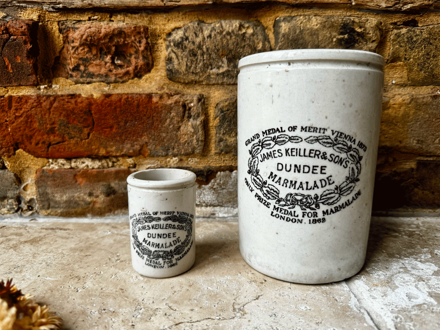 rare scarce antique victorian english advertising pot midi mini size james keiller dundee marmalade