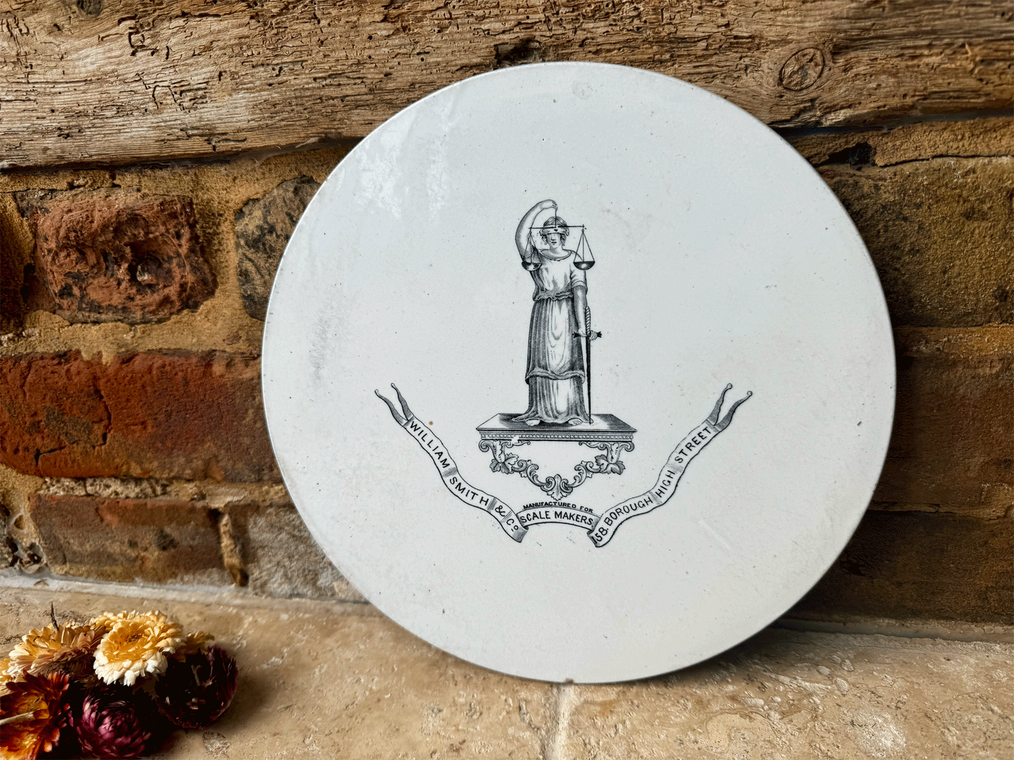 rare antique victorian english white ironstone scale plate william smith co borough high street