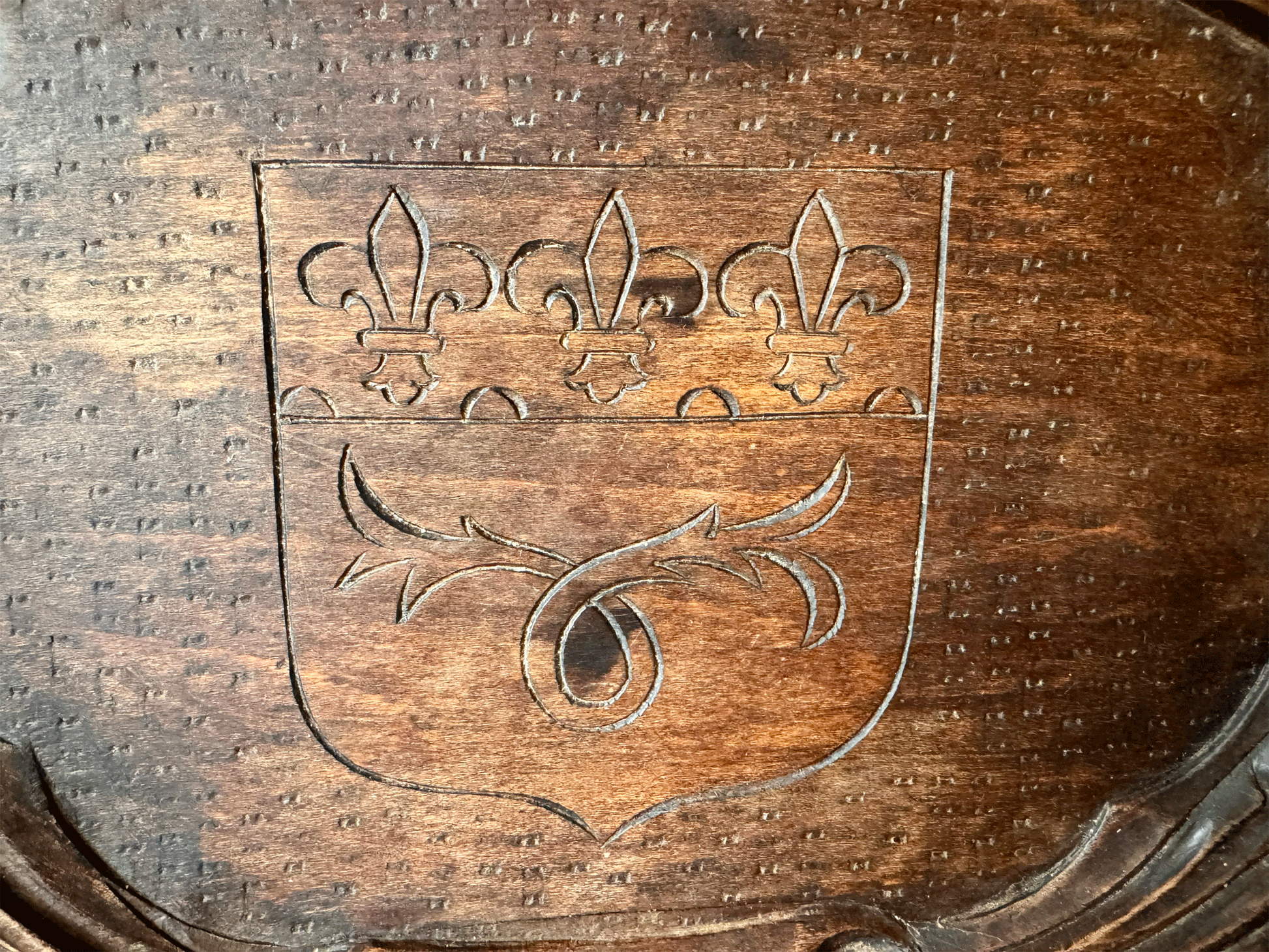 rare vintage french large deep carved wooden treen bread platter plate pain quotidien daily bread