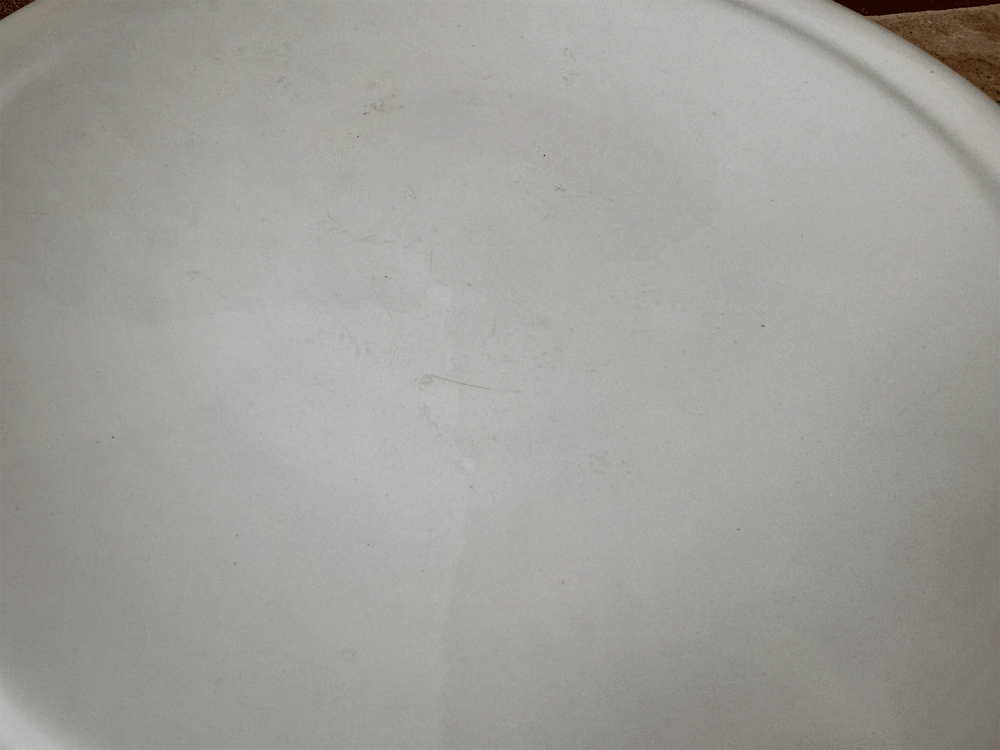 antique 19th century 800s extra large plain white ironstone cake stand butchers patisserie